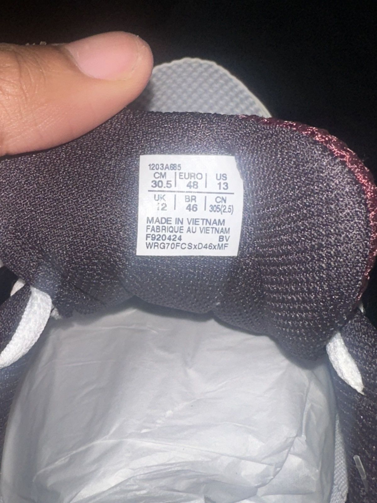 Asics Asics white maroon Size US 13 / EU 46 - 8 Thumbnail