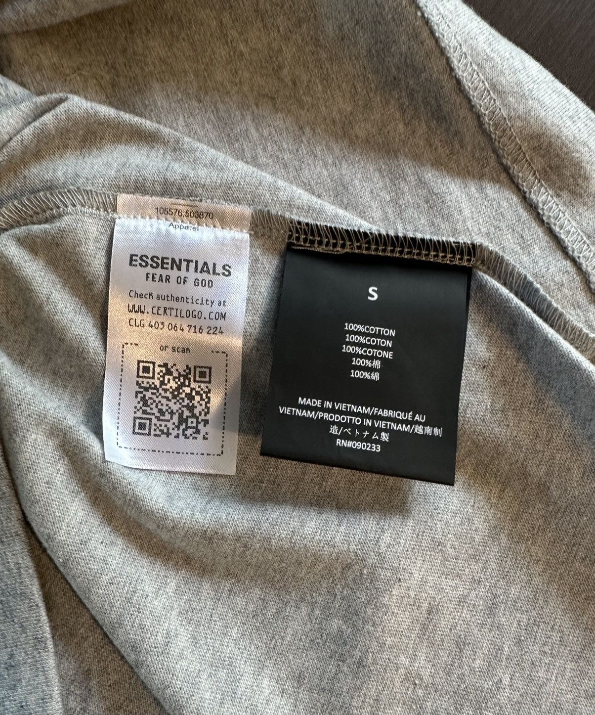 FOG Essentials Fear of God ‘Light Heather’ T-Shirt (FW24)-Small Size US S / EU 44-46 / 1 - 8 Thumbnail