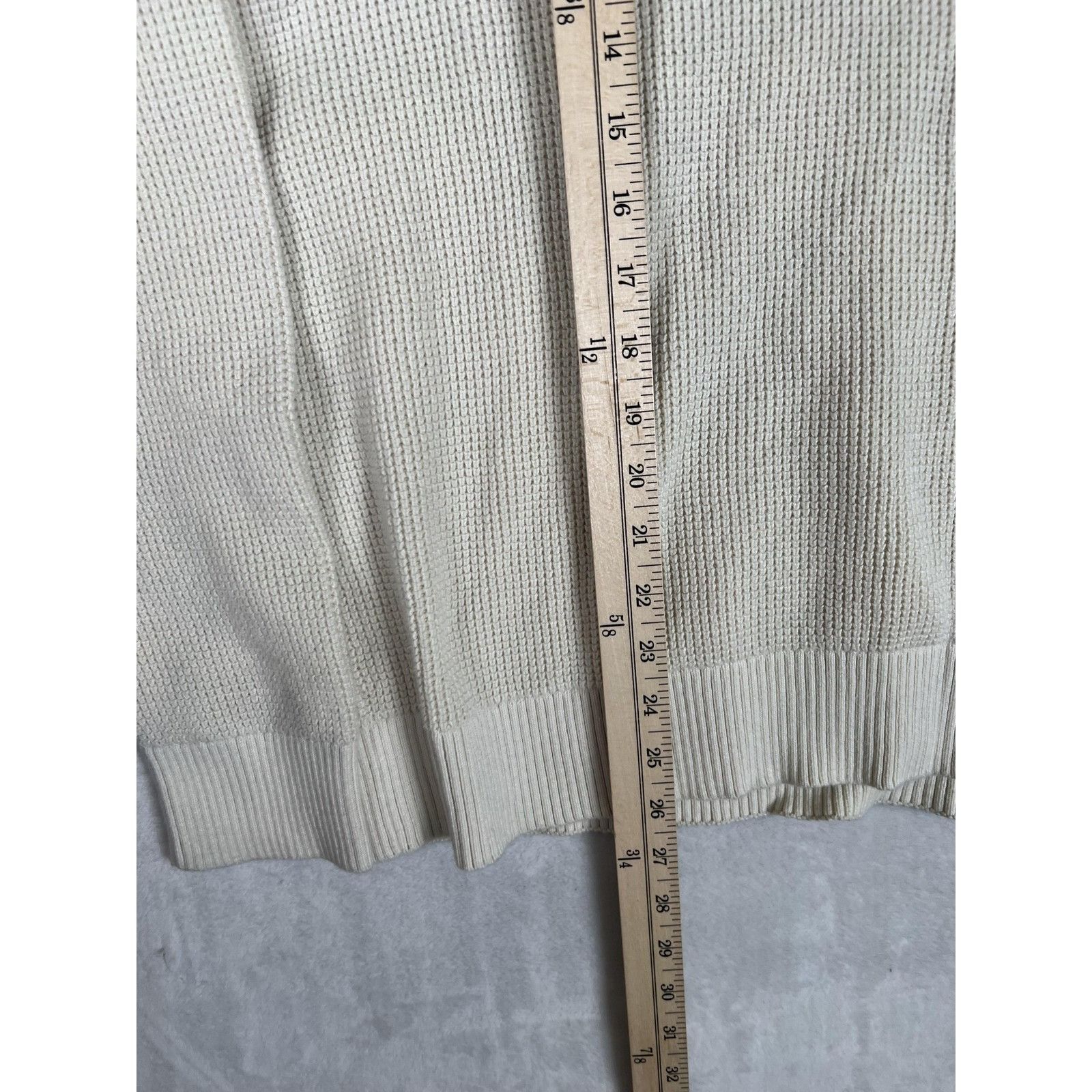 Abercrombie & Fitch Abercrombie & Fitch Sweater Mens Large Beige Shawl Collar Wa Size US L / EU 52-54 / 3 - 3 Thumbnail