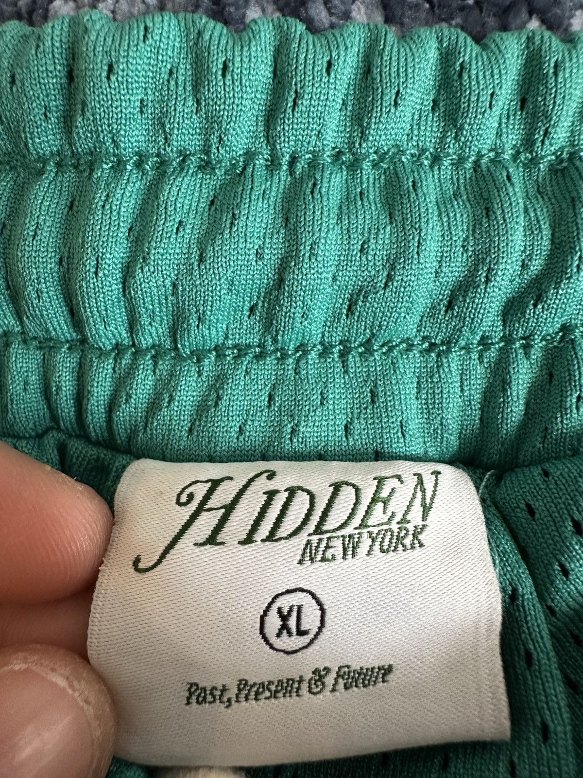 HIDDEN Teal Hidden NY Mesh Basketball Shorts Size US 34 / EU 50 - 4 Thumbnail