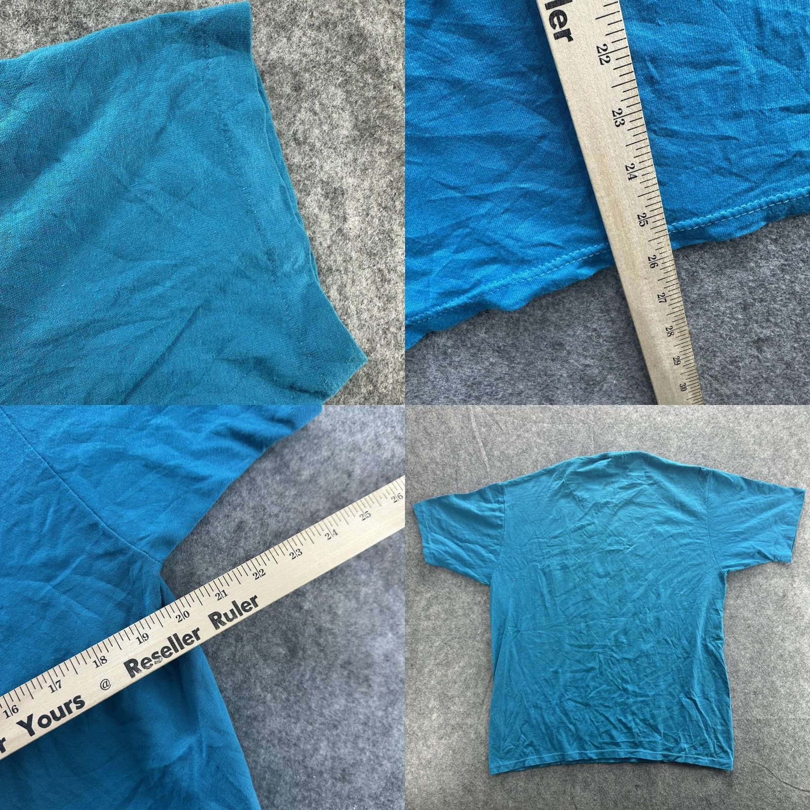 Jerzees VINTAGE Jerzees Shirt Mens Large Blue Made USA 50/50 Single Stitch Blank 80s Tee Size US L / EU 52-54 / 3 - 8 Thumbnail