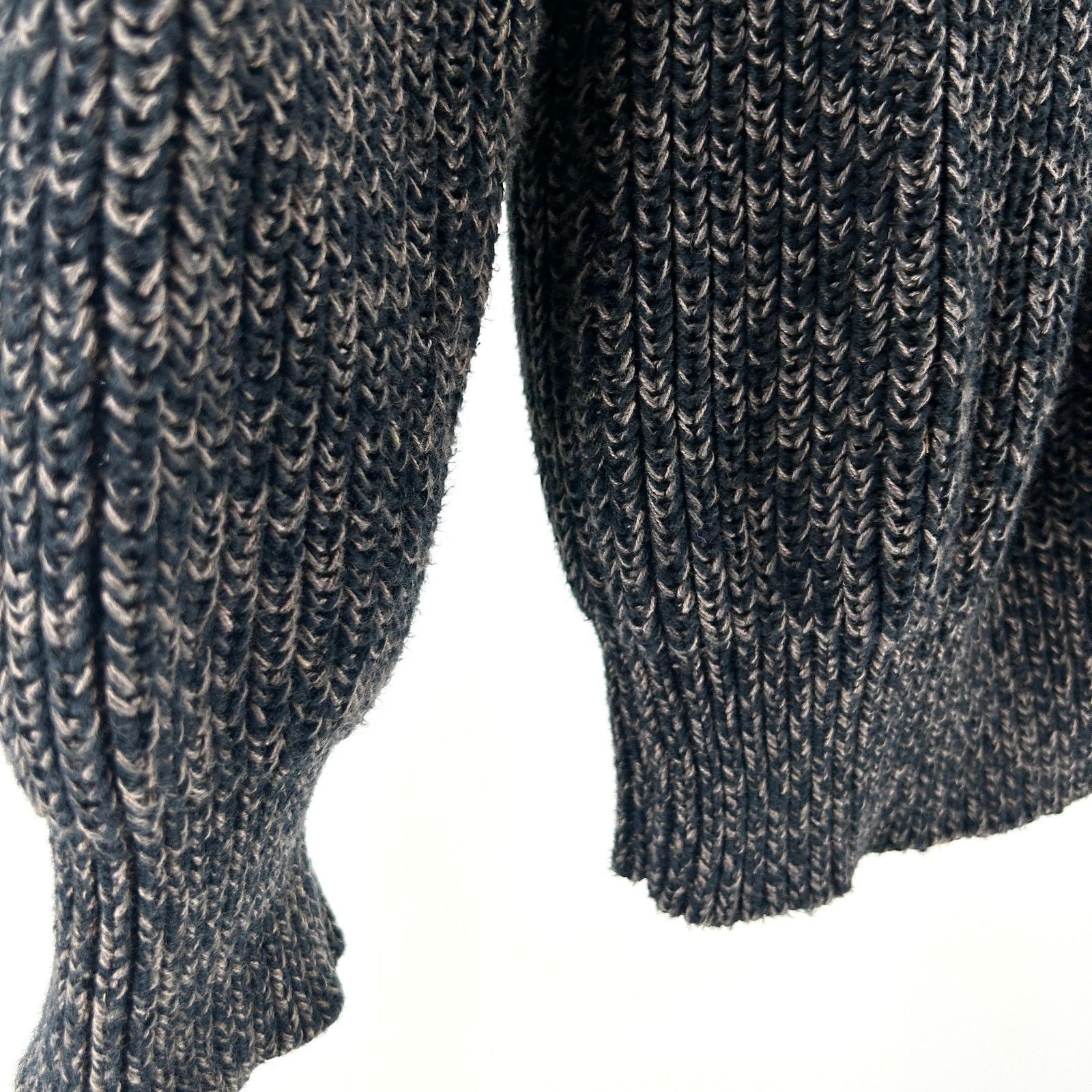 L.L. Bean Vintage Y2K Dark Indigo Grey 100% Cotton Full Zip Cardigan Size US L / EU 52-54 / 3 - 3 Thumbnail