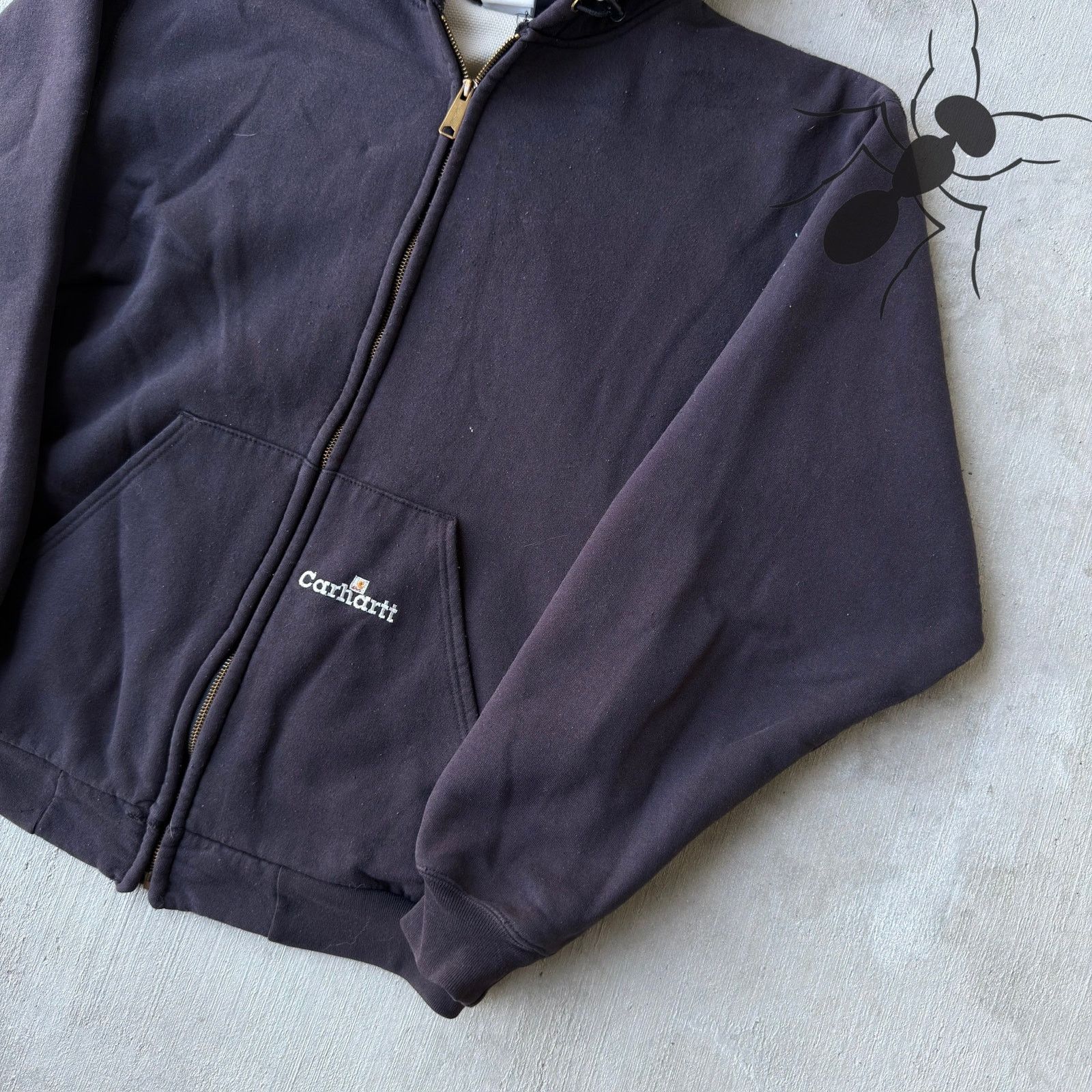 Carhartt × Vintage Carhartt black hoodie work wear sweatshirt Size US XL / EU 56 / 4 - 4 Thumbnail