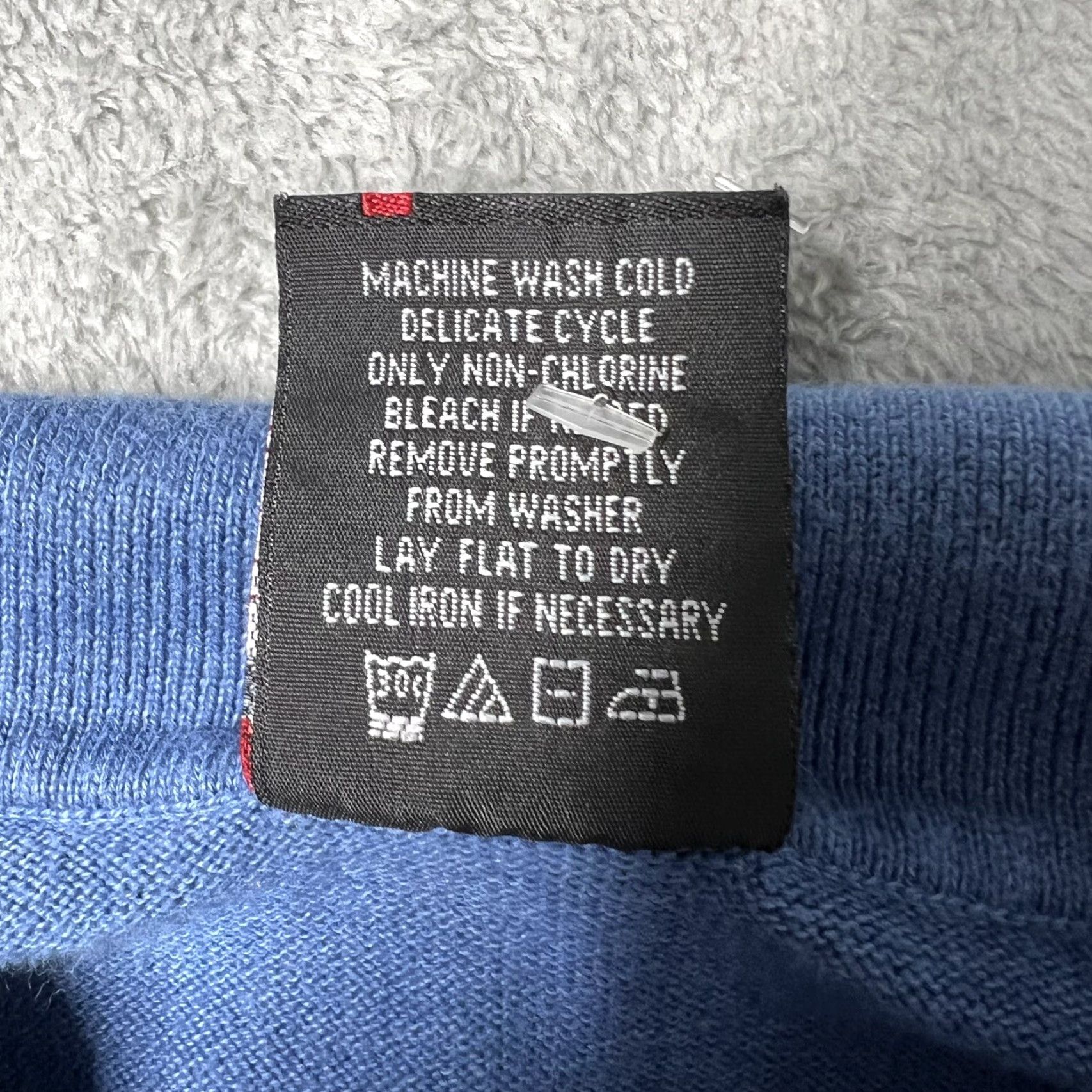Ralph Lauren VINTAGE Ralph Lauren Polo Jeans Co Solid Blue Rugby Shirt Mens Large Fits Medium Size US L / EU 52-54 / 3 - 7 Thumbnail