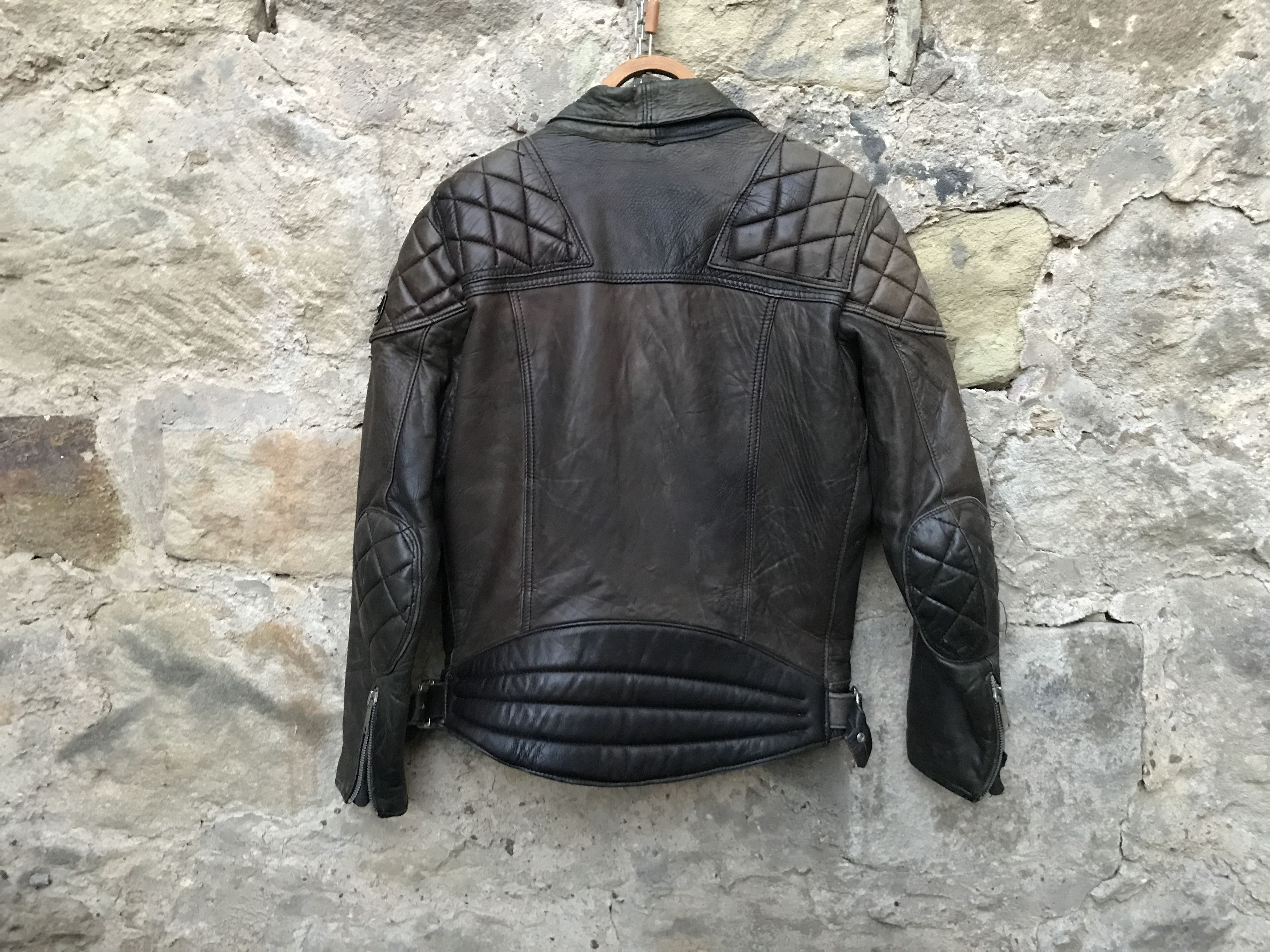 Vintage Rare Vintage 80s TT Leathers Distressed Leather Biker Jacket Size US M / EU 48-50 / 2 - 8 Thumbnail