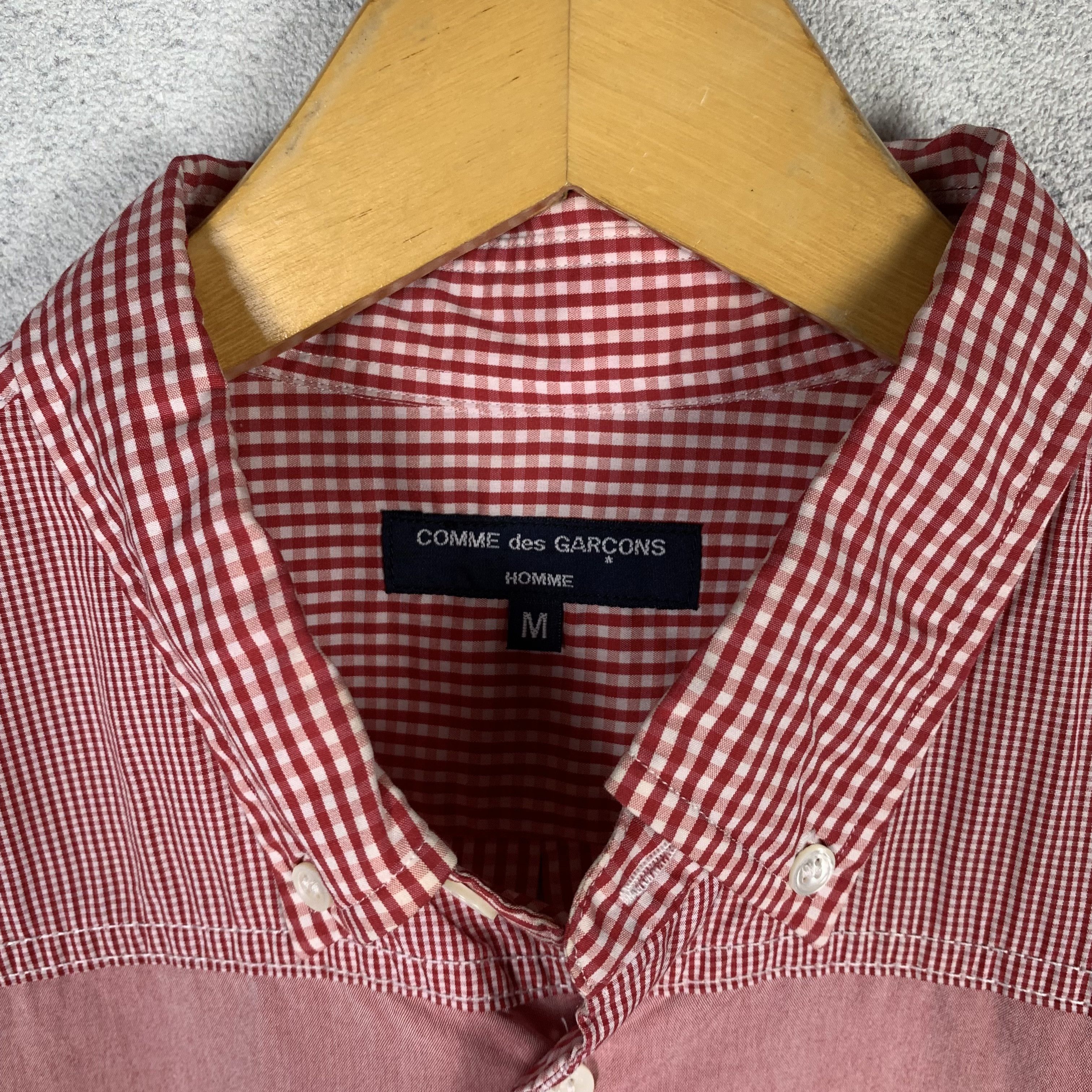 Comme des Garcons Comme Des Garcons Homme CDGH AD2016 Cut Sew Shirt Plaid Size US M / EU 48-50 / 2 - 6 Thumbnail