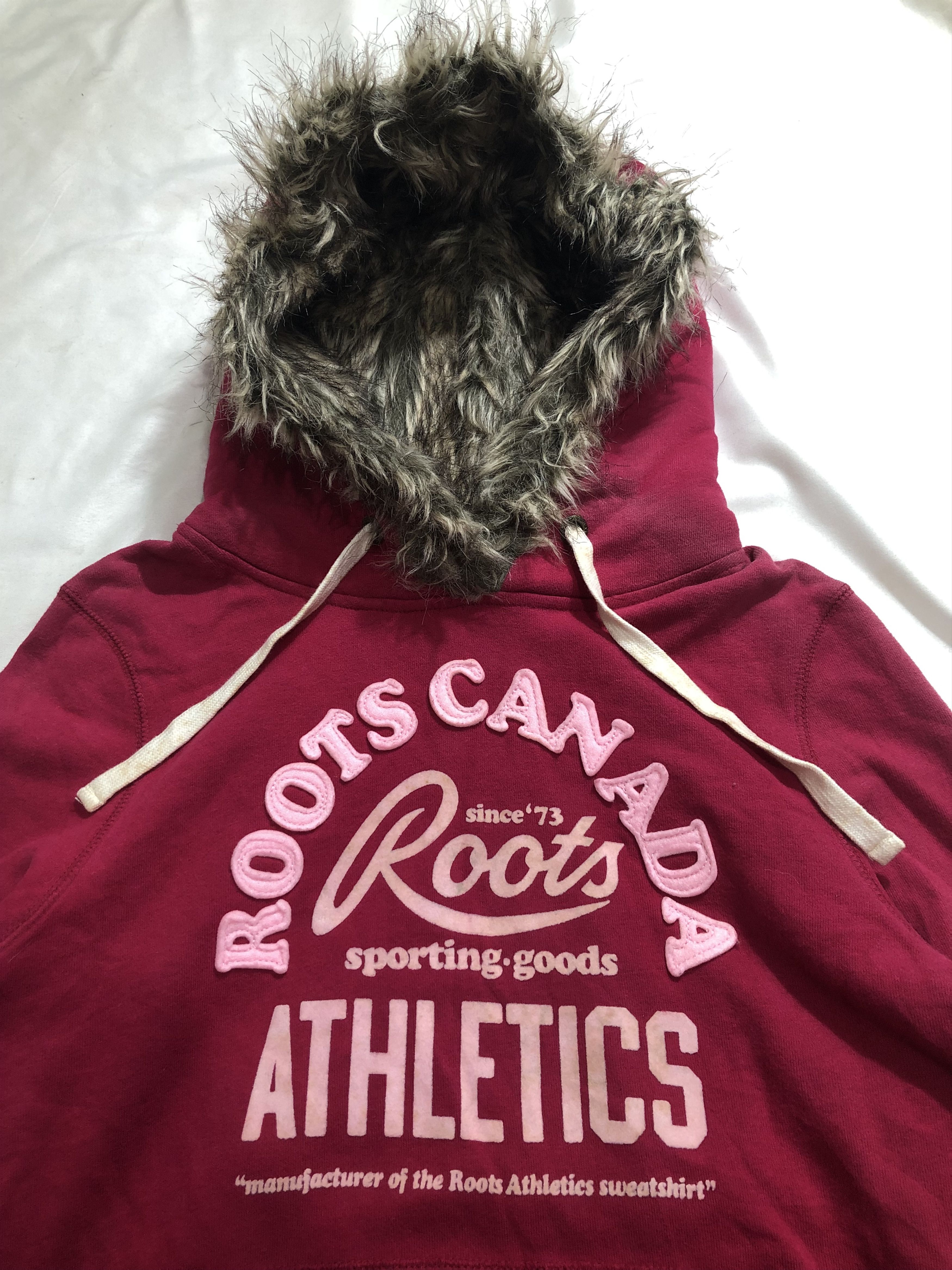 Japanese Brand × Vintage Crazy Canada Roots Faux Fur Hoodie Size US S / EU 44-46 / 1 - 2 Thumbnail