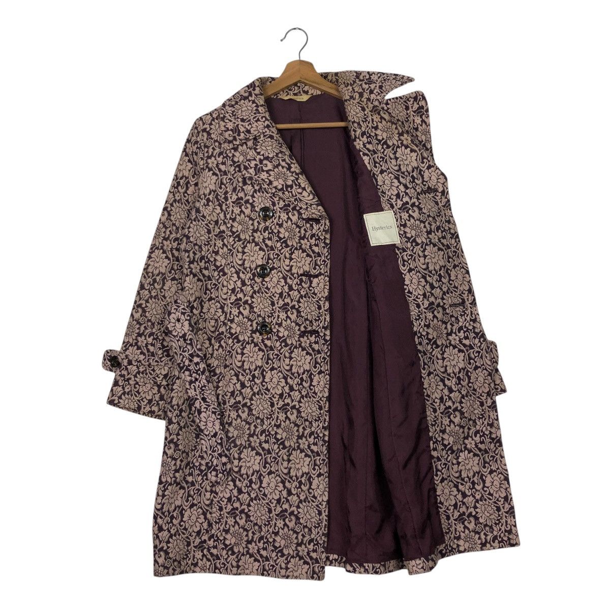 Hysteric Glamour 🔥VINTAGE LONG JACKET HYSTERIC GLAMOUR DOUBLE COLLAR FLORAL Size M / US 6-8 / IT 42-44 - 14 Thumbnail