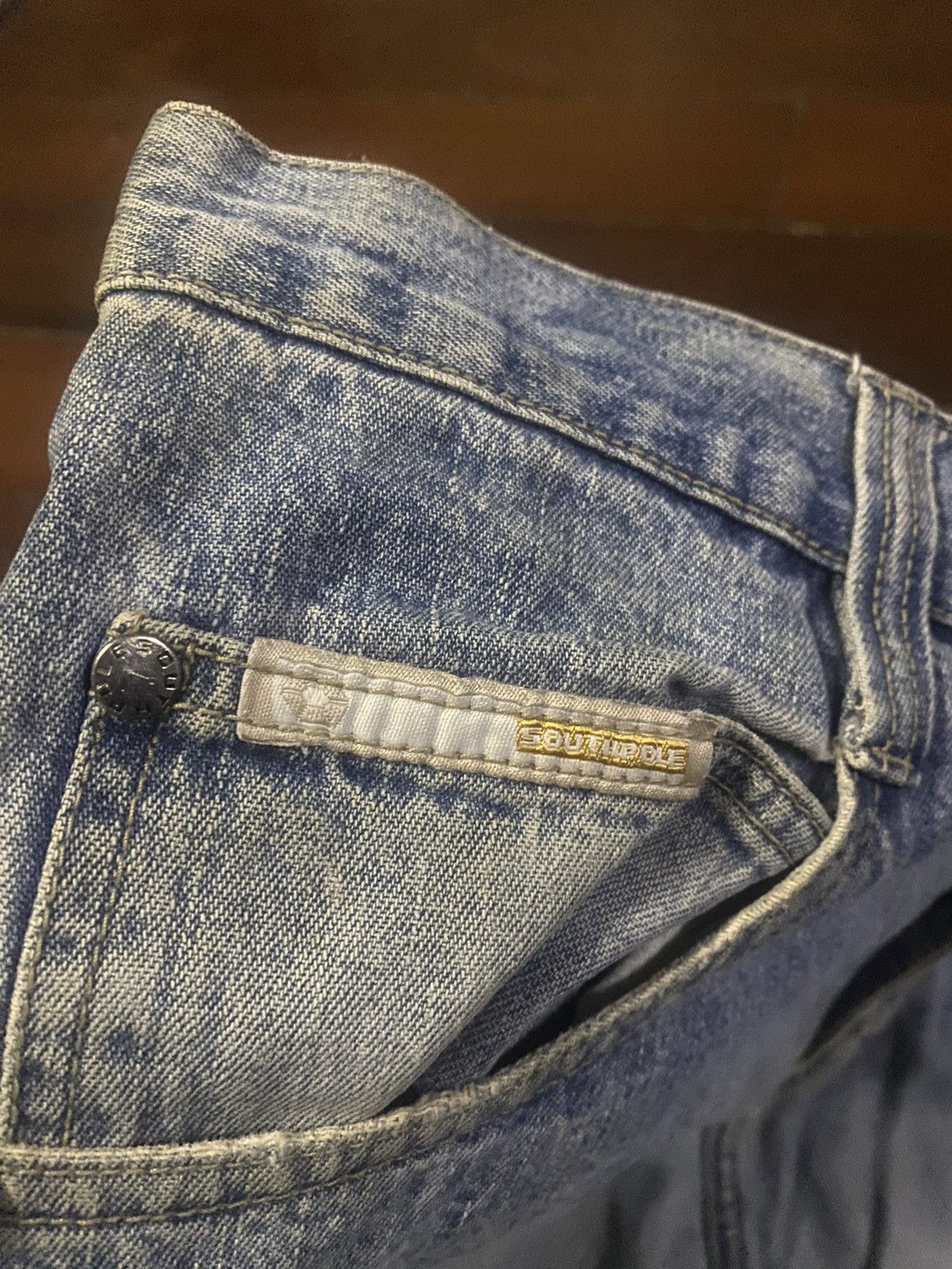 Anchor Blue × Southpole Fire vintage southpole wideleg baggy distressed mud wash Size US 34 / EU 50 - 8 Thumbnail