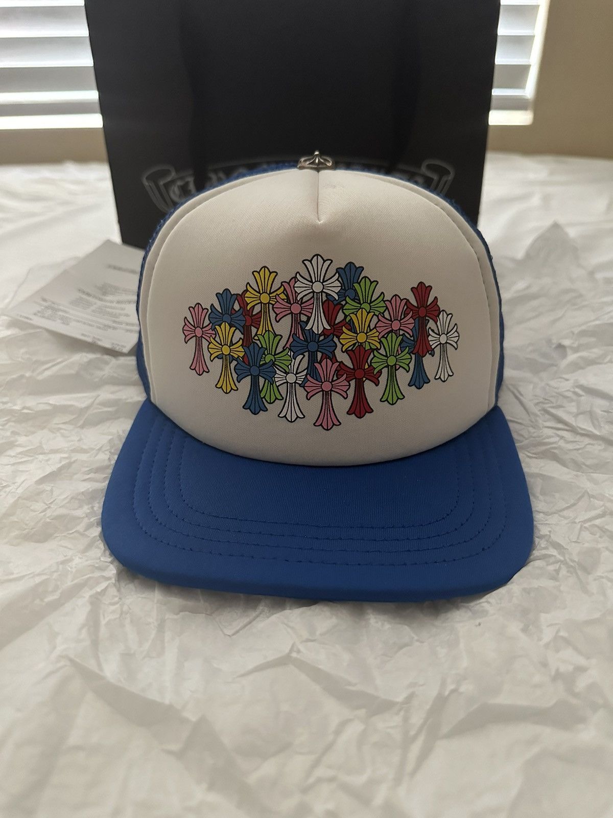 Chrome hearts crosses trucker hat
