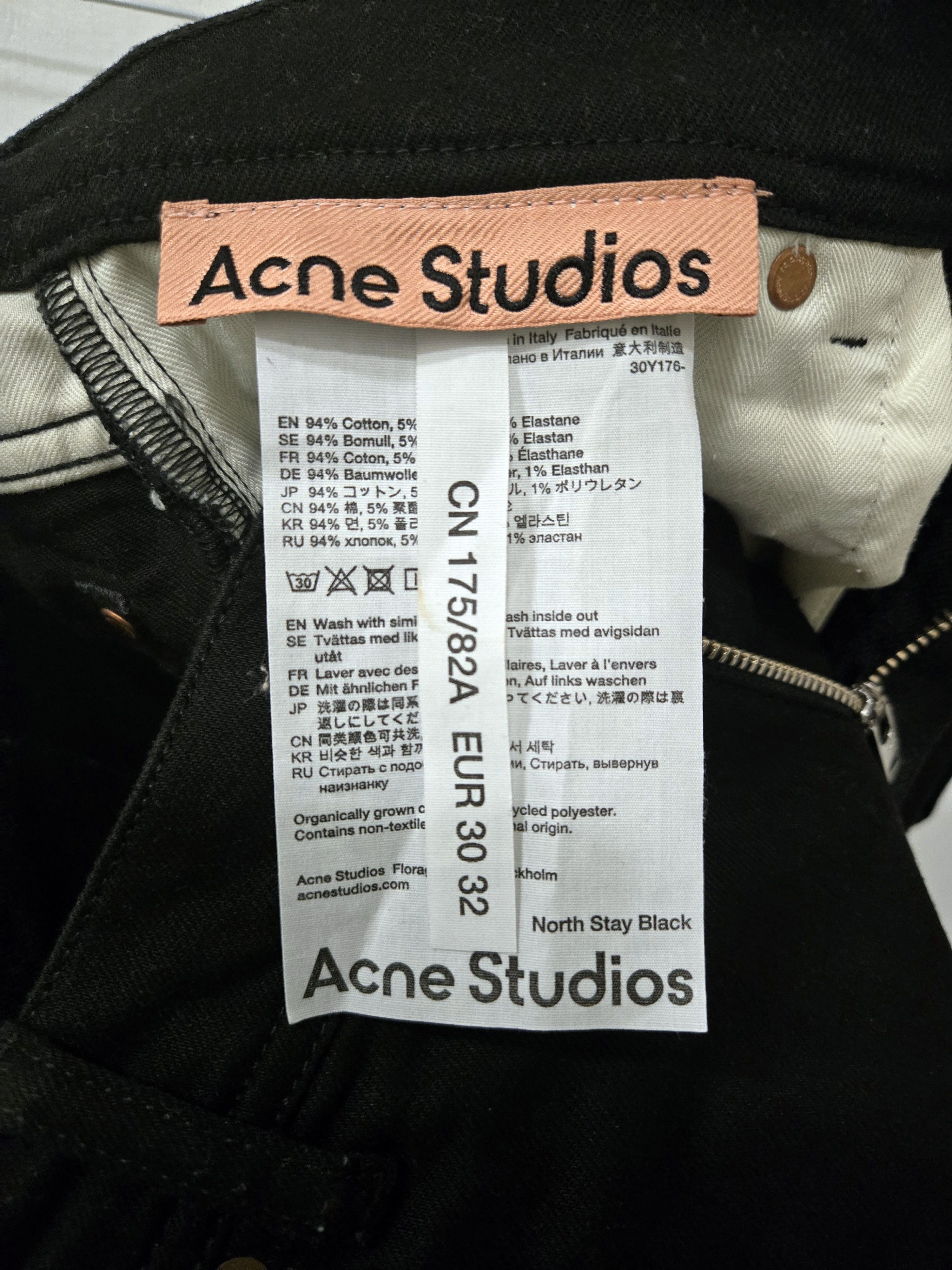 Acne Studios 30x27 North Stay Black Jeans Size US 30 / EU 46 - 5 Thumbnail