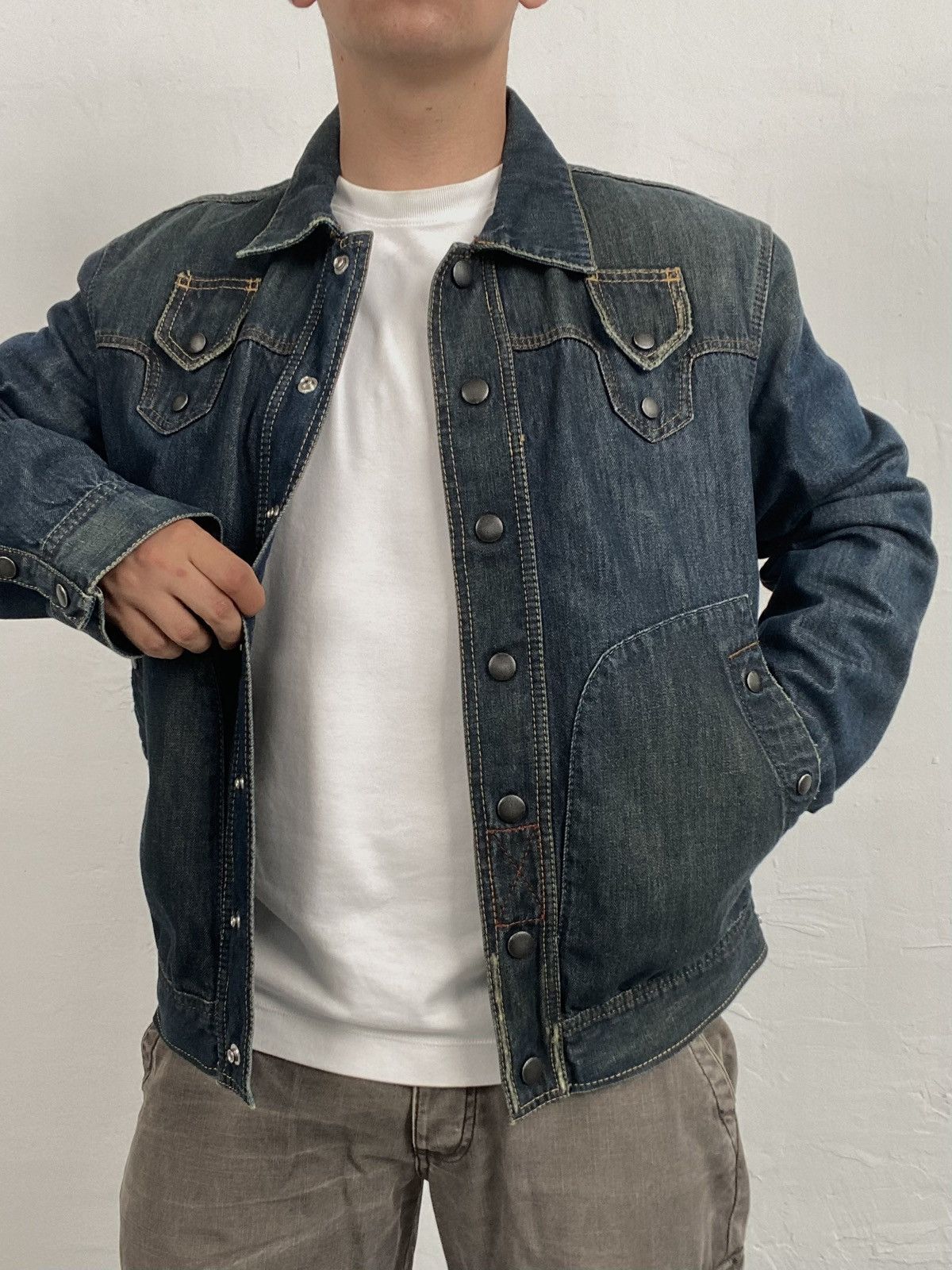 Diesel 2004 Diesel Mannil Distressed Denim Jacket Size US M / EU 48-50 / 2 - 4 Thumbnail