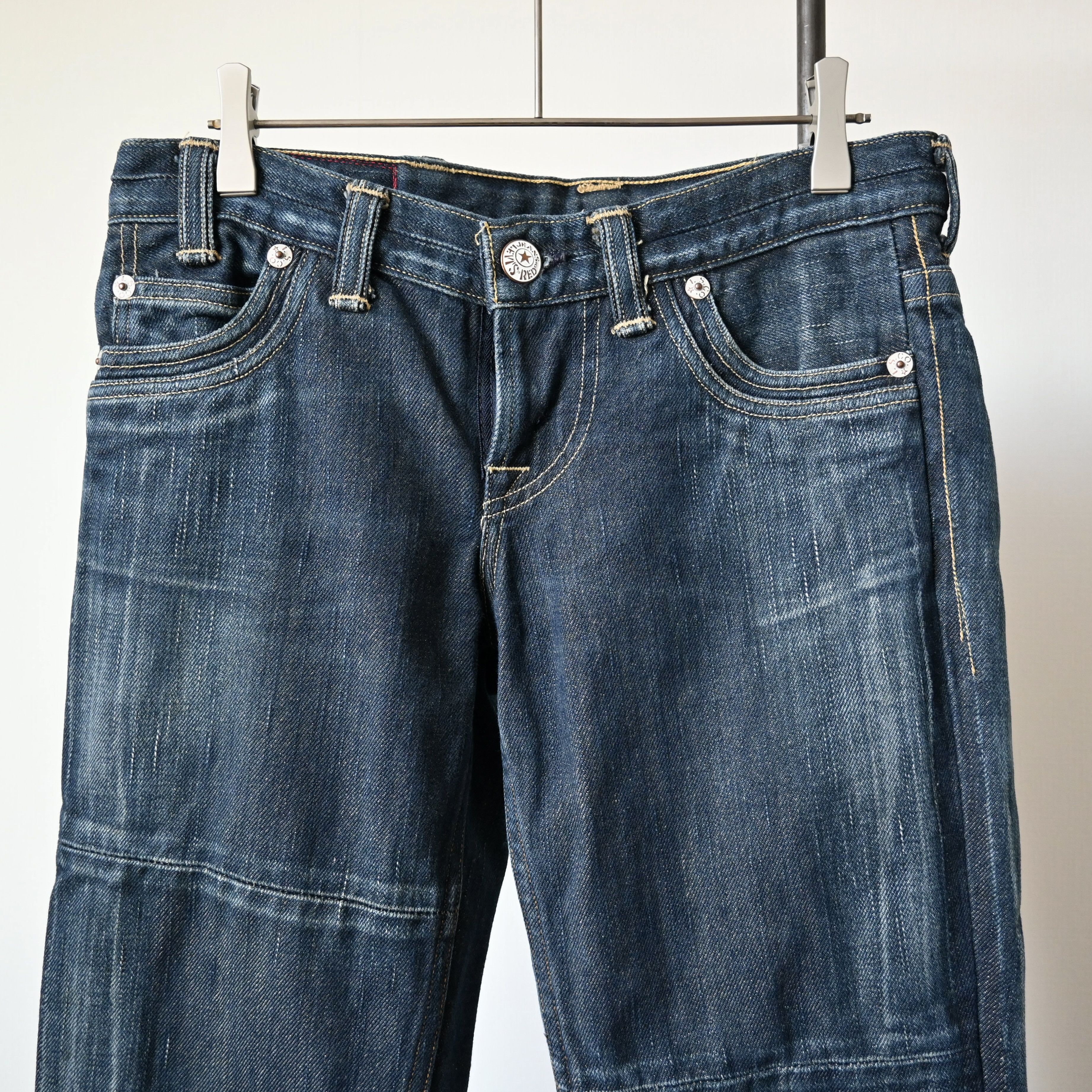 Levi's VTG, 2004 Levi's RED patchwork slim jeans, zippered leg Size 29" - 6 Thumbnail