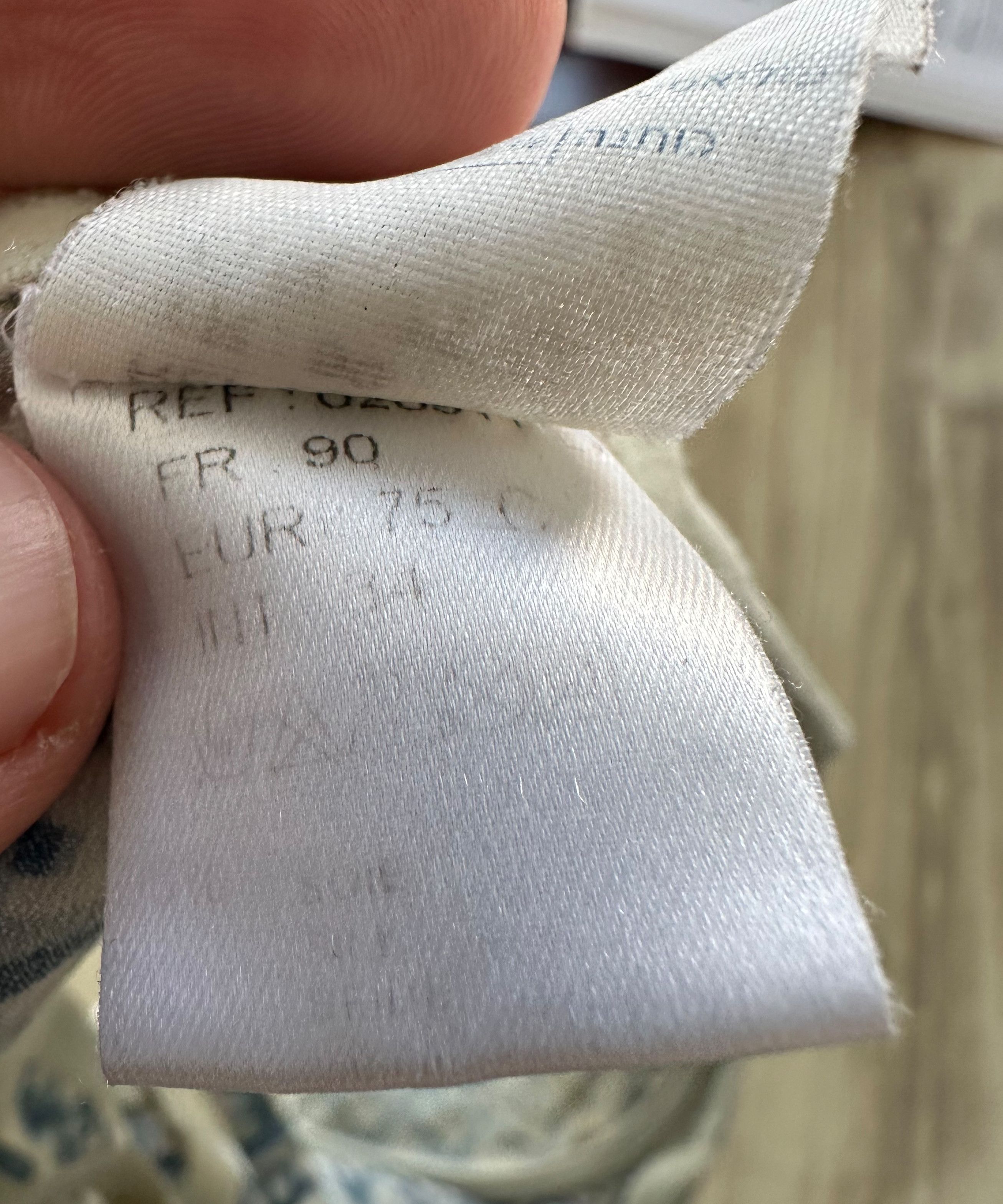 Dior Christian Dior Bra Silk Monogram CD Home White Blue Size ONE SIZE - 5 Thumbnail