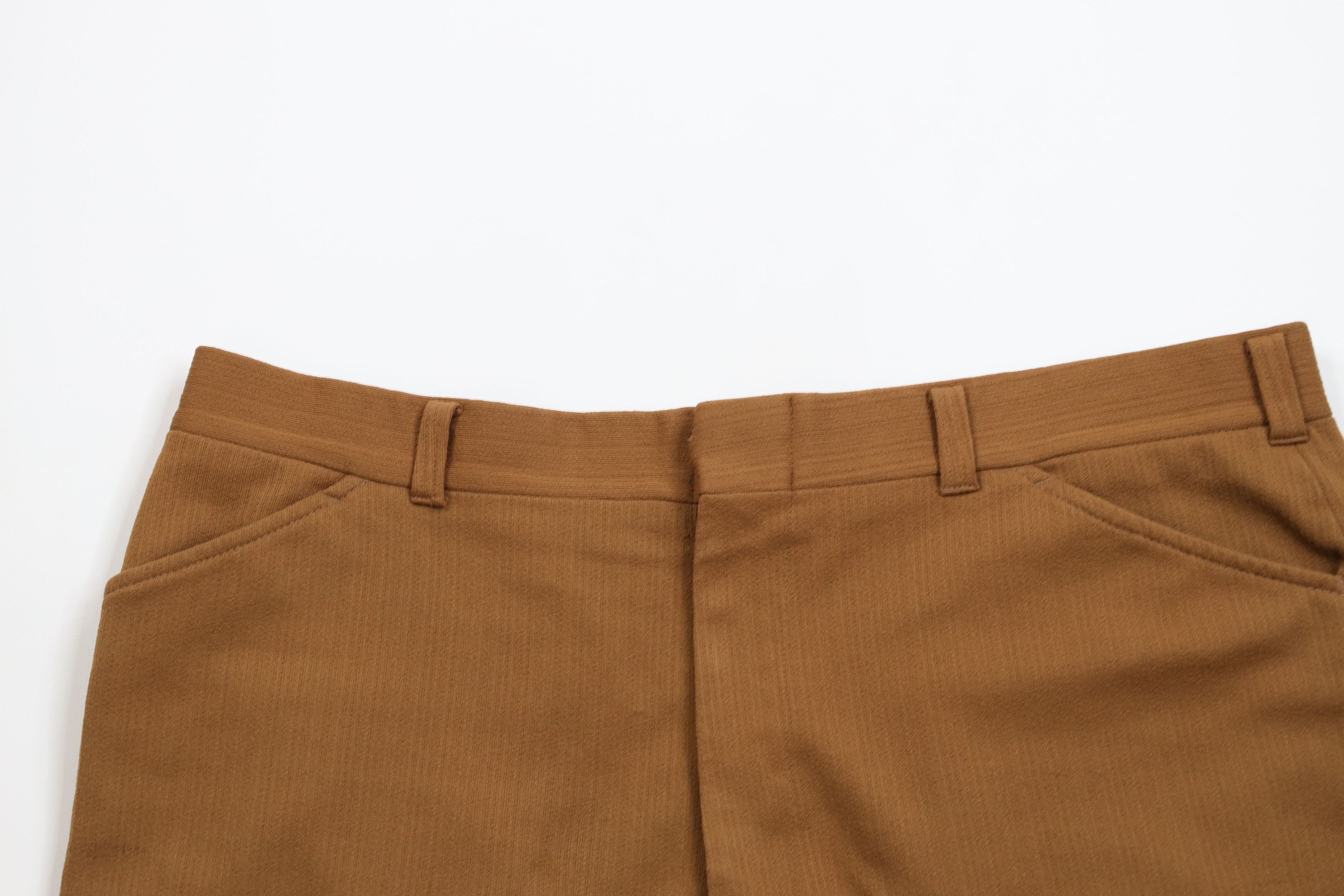 Vintage Vintage 70s Streetwear Knee Knit Chino Shorts Brown AS IS Size US 38 / EU 54 - 2 Thumbnail