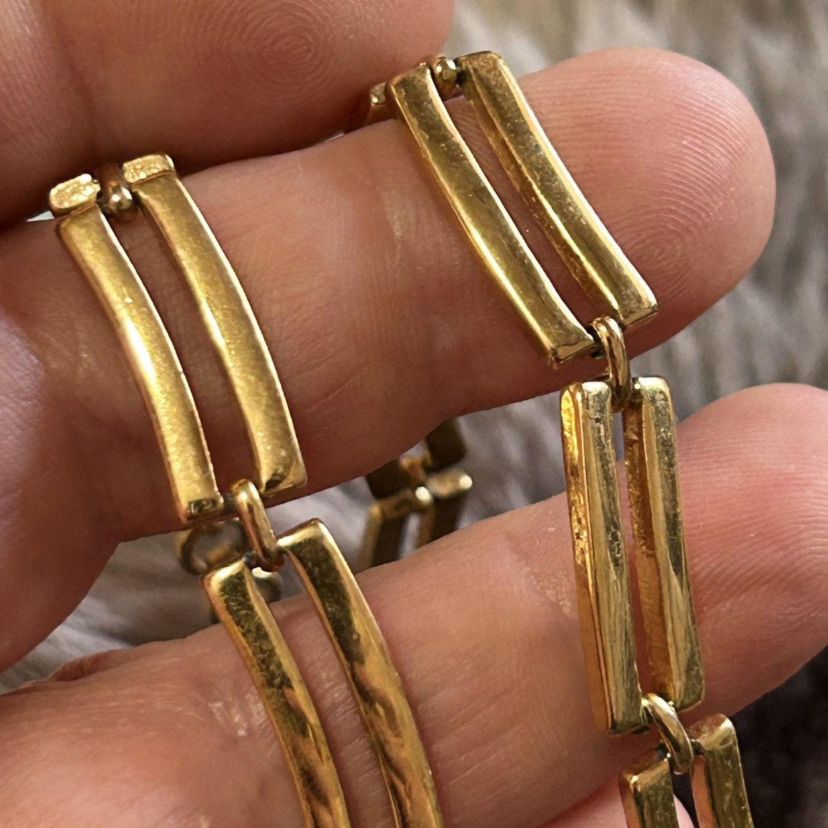 Jewelry Vintage Monet gold plated open link choker necklace Size ONE SIZE - 7 Thumbnail