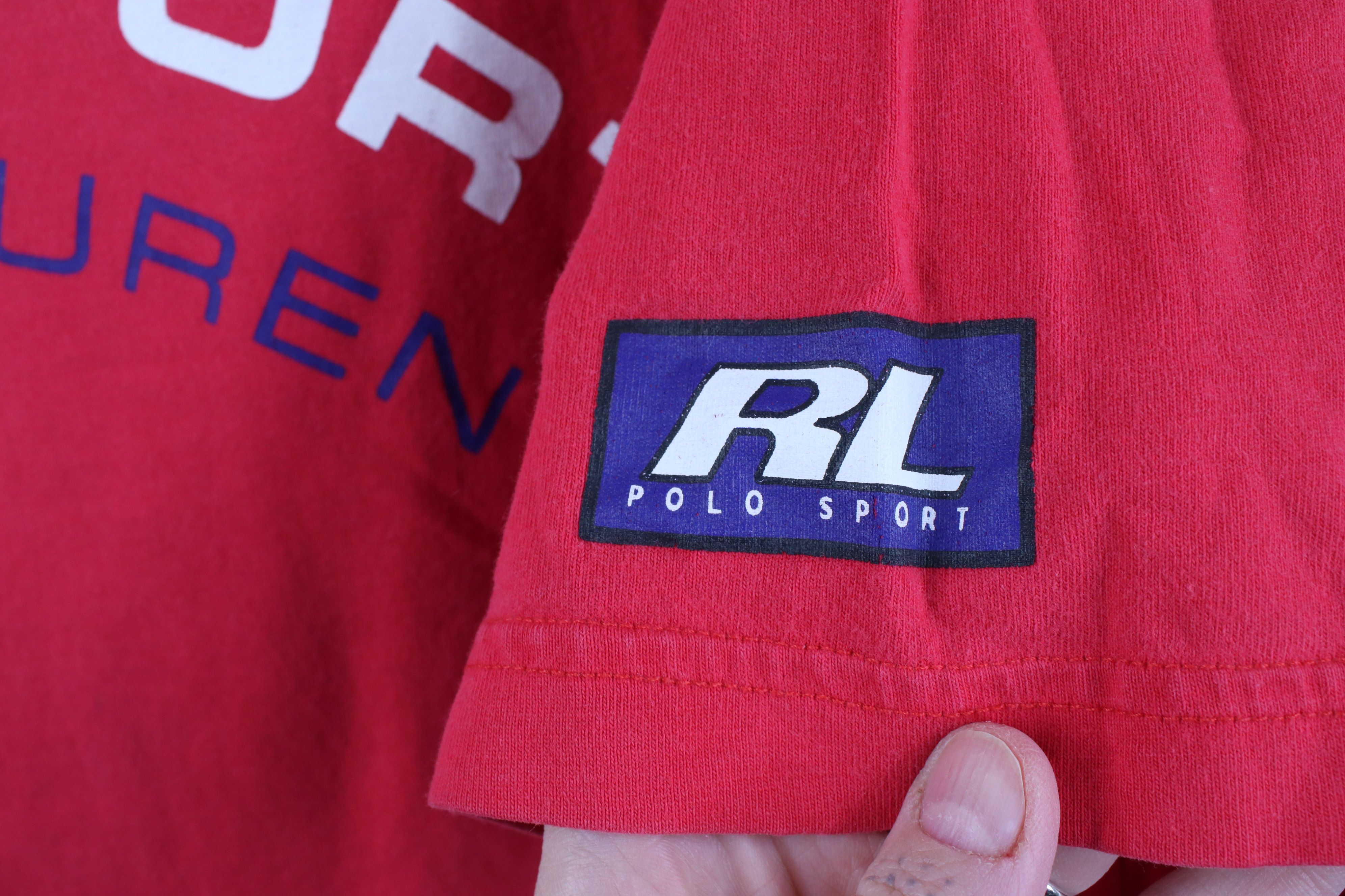 Polo Ralph Lauren Vintage 90s Polo Sport Ralph Lauren Spell Box Logo T-Shirt Size US XL / EU 56 / 4 - 4 Thumbnail