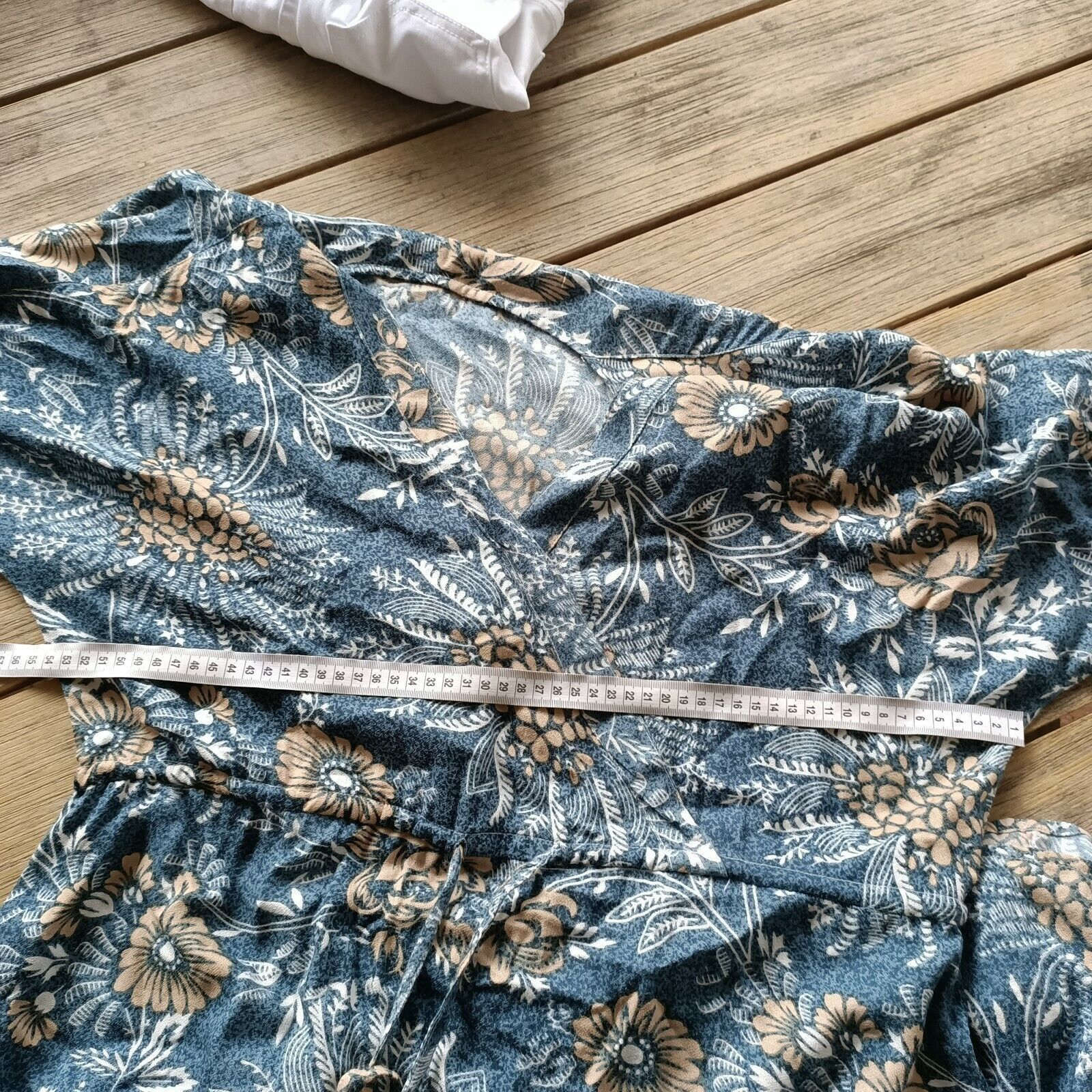 Other Holiday Trading Dress Blue White Floral Size S/M Size ONE SIZE - 11 Thumbnail