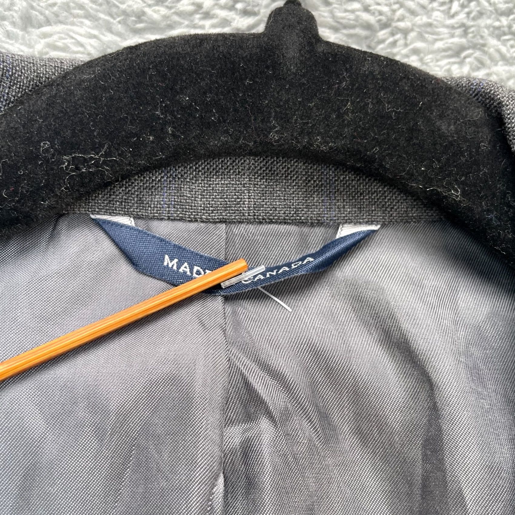 Ralph Lauren VINTAGE Lauren Ralph Lauren Blazer Mens Large Gray Plaid 90s Classic Notch Lapel Single-Breasted Two-Button Front Coat Jacket Crew Size 42R - 5 Thumbnail
