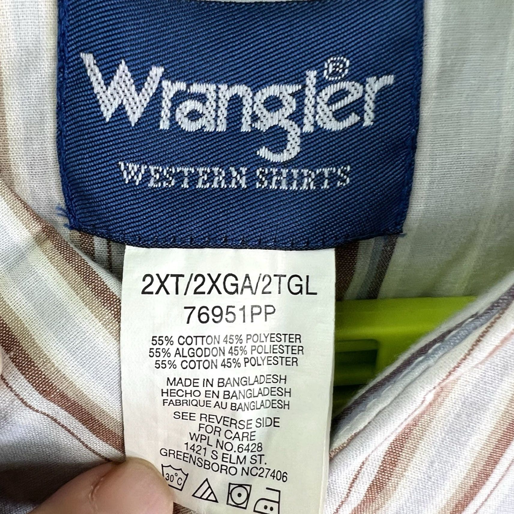 Wrangler VTG Wrangler Western Pearlsnap Striped Shirt Mens Size 2XT Size US XXL / EU 58 / 5 - 5 Thumbnail