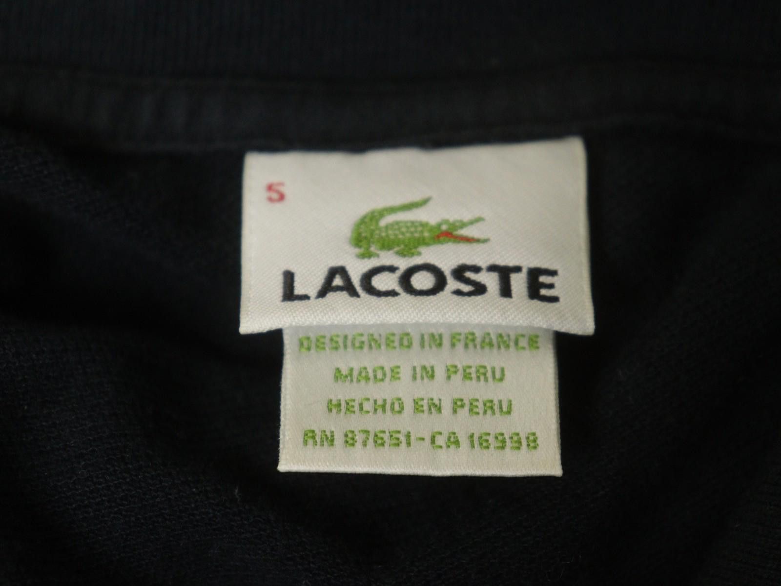 Lacoste Lacoste Black 100% Cotton Collared Casual Polo Shirt Size 5 Size US M / EU 48-50 / 2 - 11 Thumbnail