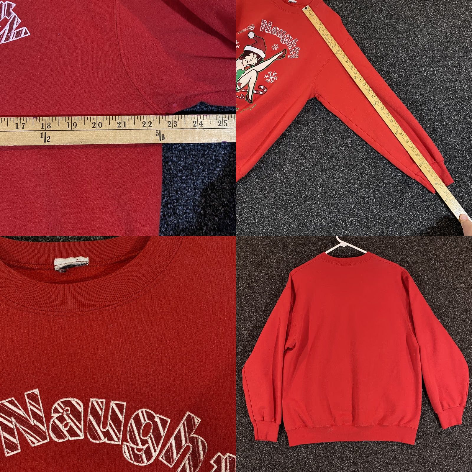 Vintage VINTAGE Betty Boop Sweater Pullover Mens M Red Christmas 90s Graphic Crew Neck Size US M / EU 48-50 / 2 - 8 Thumbnail