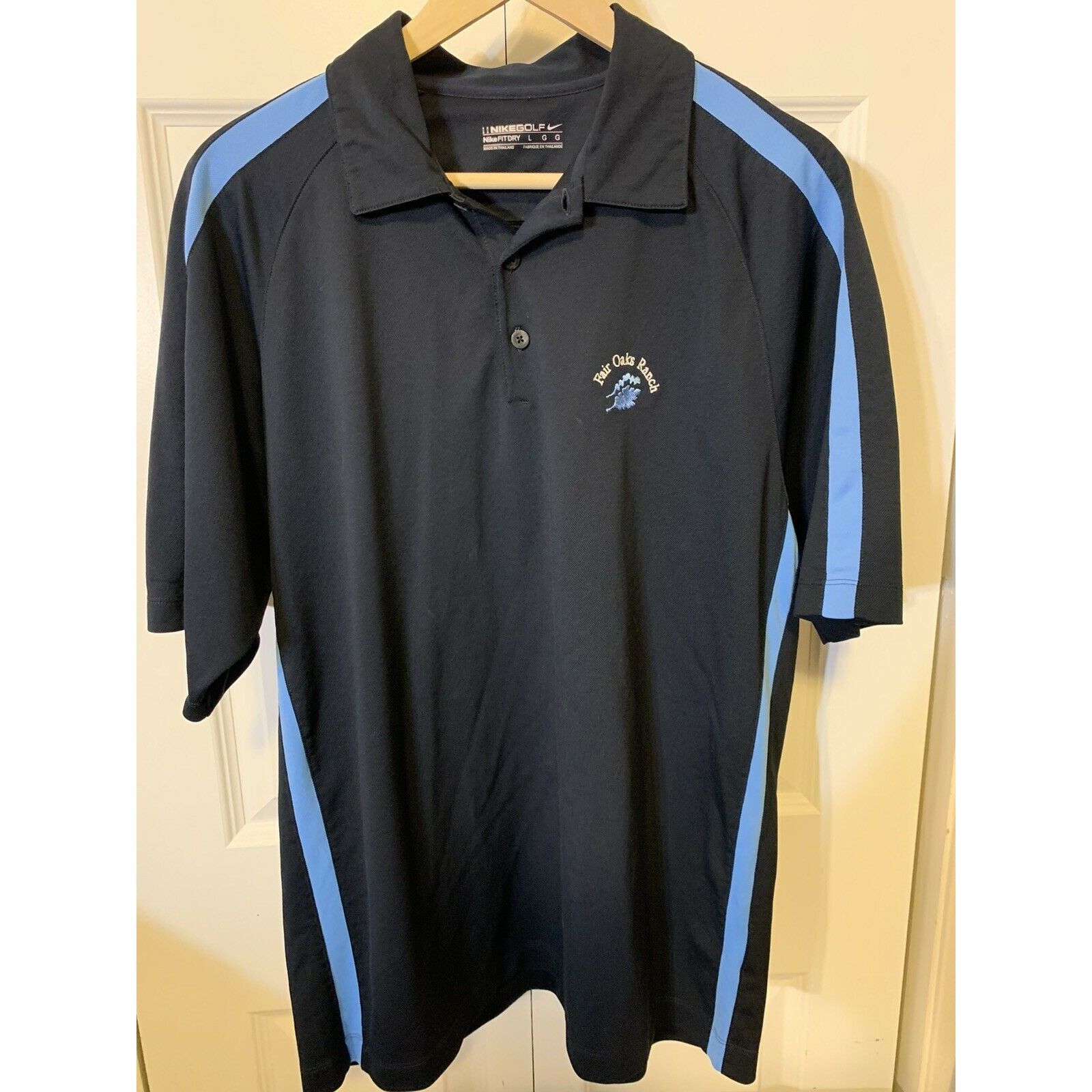 Nike Nike Golf Fit Dry Polo Men’s Sz L Fair Oaks Ranch Navy Blue Size US L / EU 52-54 / 3 - 3 Thumbnail