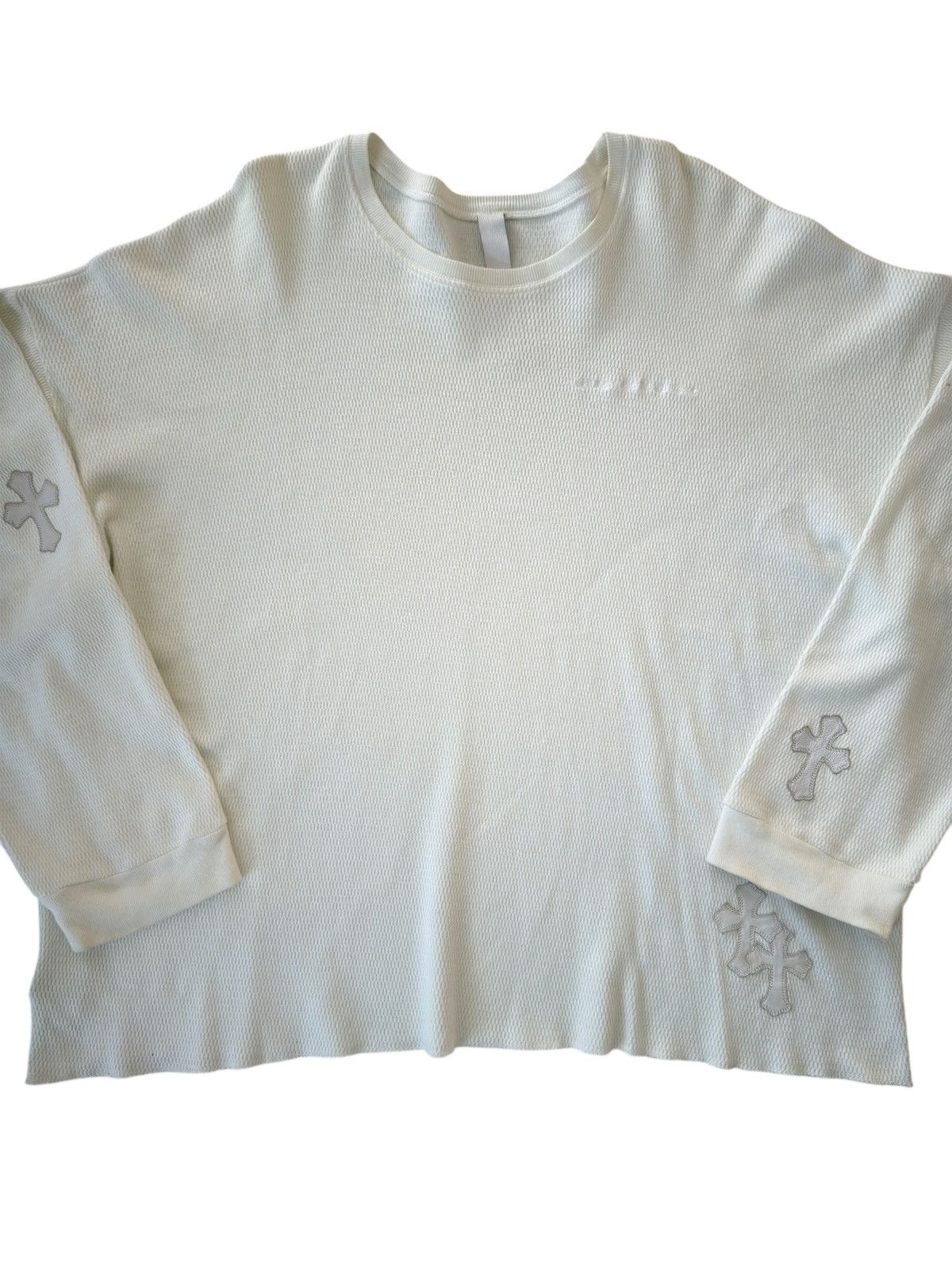 Chrome Hearts Vintage Chrome Hearts Flooded Patched White Thermal Size US XL / EU 56 / 4 - 4 Thumbnail