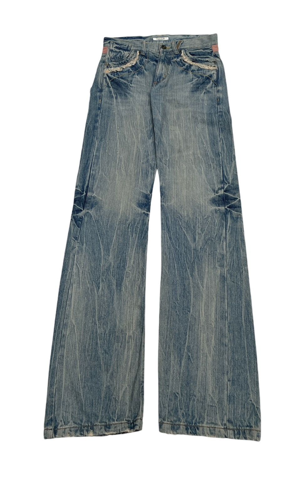 14th Addiction × Japanese Brand × Le Grande Bleu (L.G.B.) Rare Design Vintage Japanese Brand Oilcake Jeans 2000s Size US 33 - 1 Thumbnail