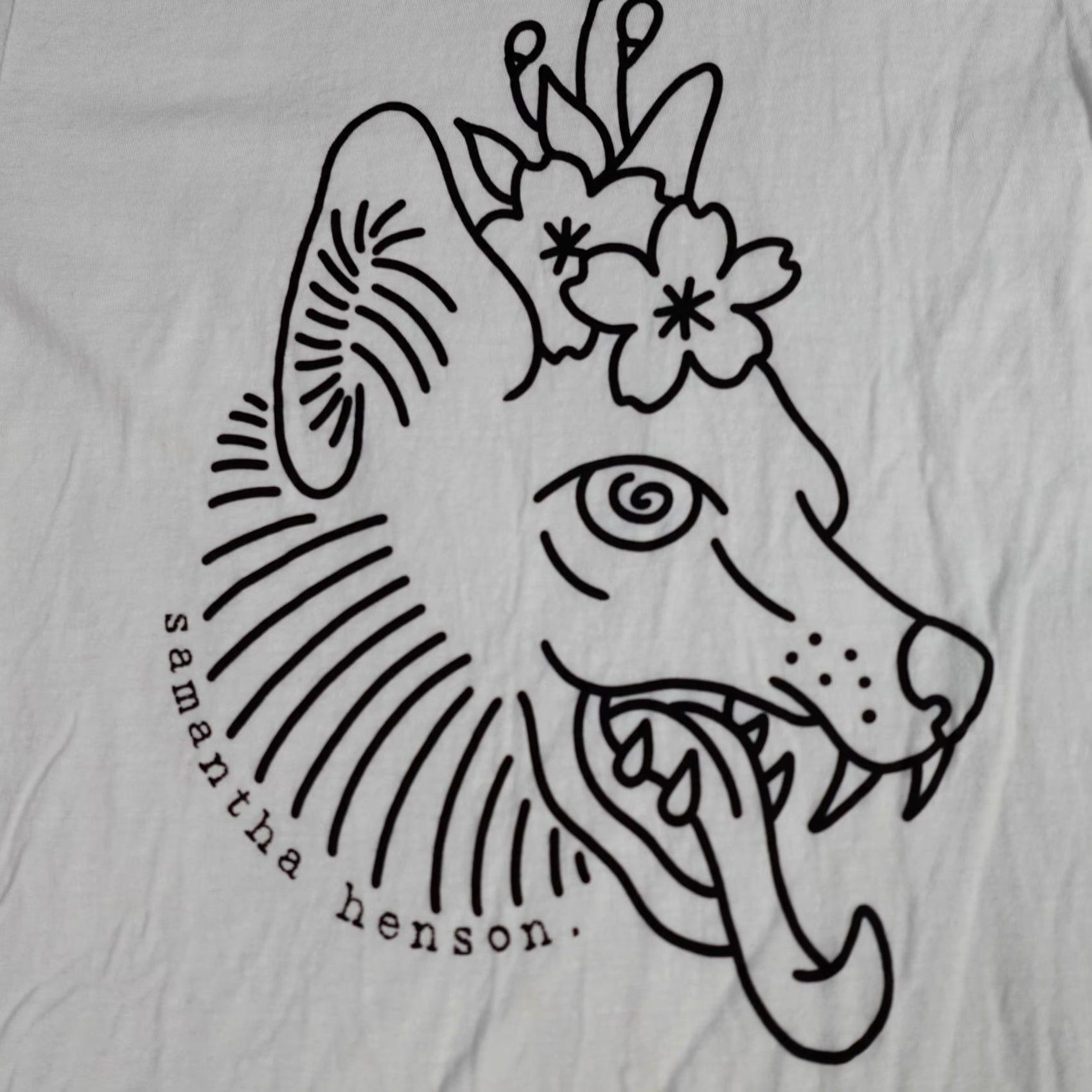 Henson Samantha Henson Shirt Small White Cotton Band Concert Tour Shirt Womens Short Sleeve Crew Neck T-Shirt White Band Concert Tour 90s Size S / US 4 / IT 40 - 2 Thumbnail