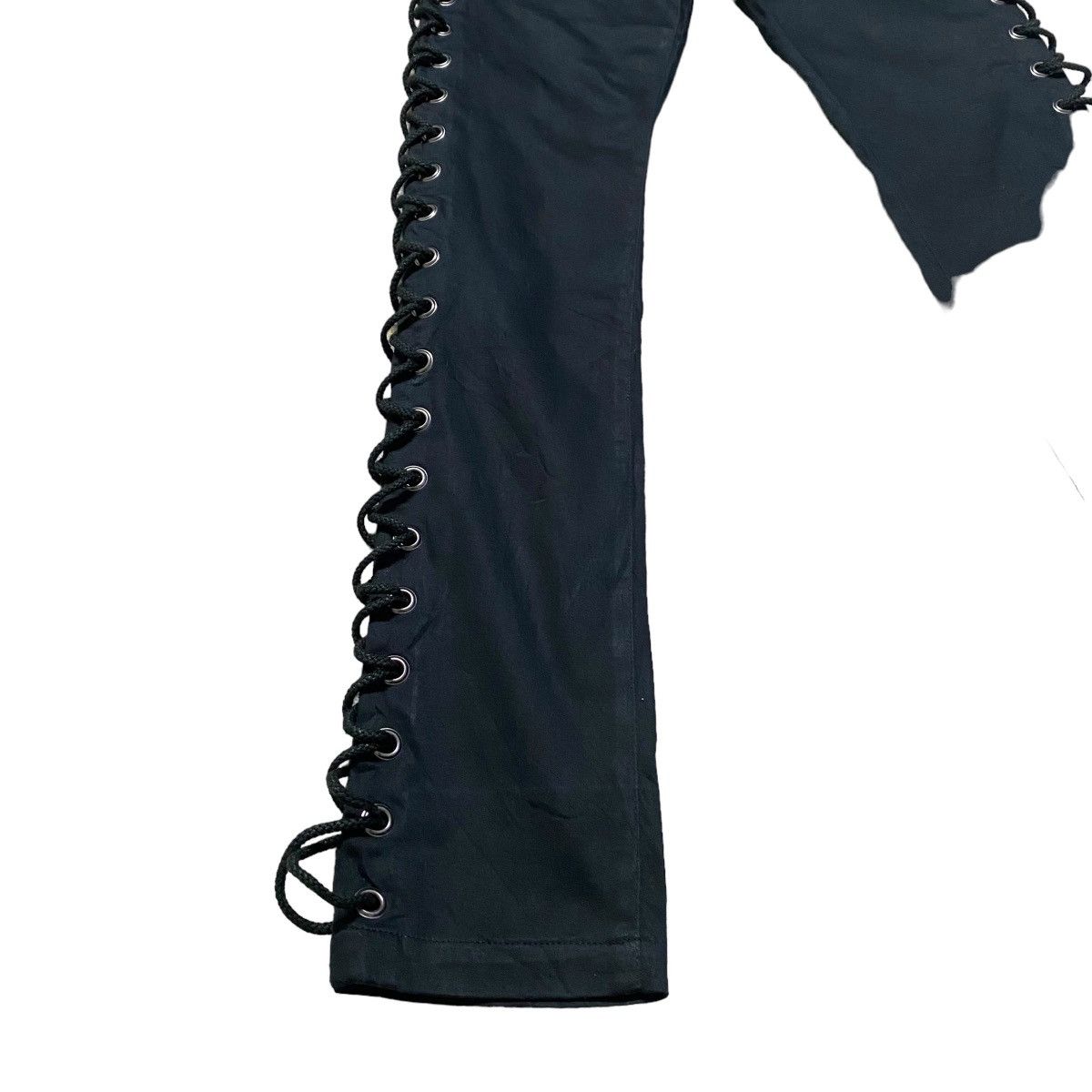 Japanese Brand BLACK VARIA Lace Up Skinny Jeans Size US 29 - 8 Thumbnail