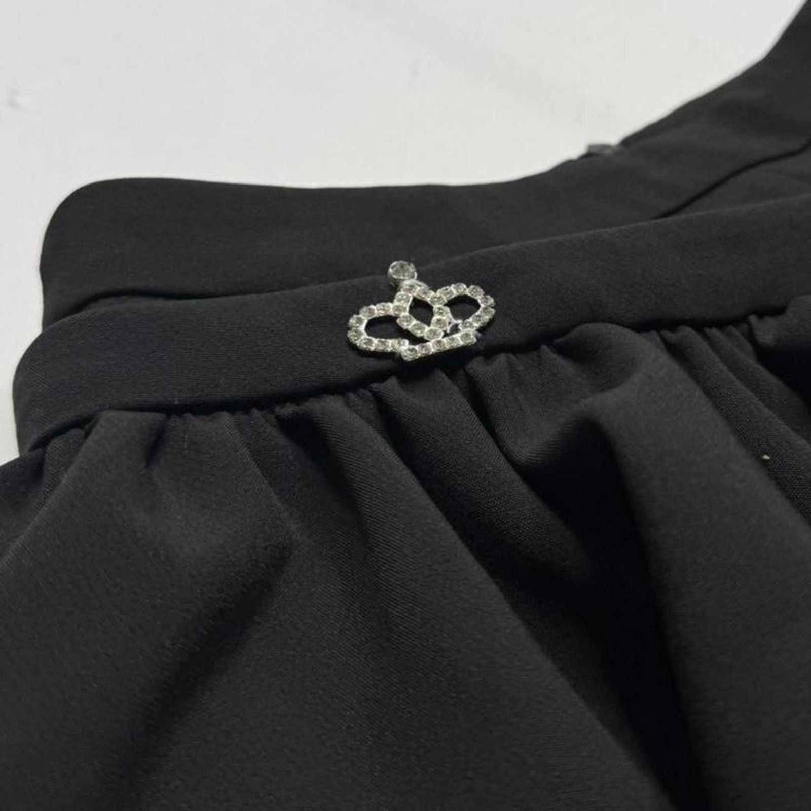Other OakMoo Y2K Black Low RiseMinu Skirt Mcbling Crown size small Size 27" / US 4 / IT 40 - 3 Thumbnail