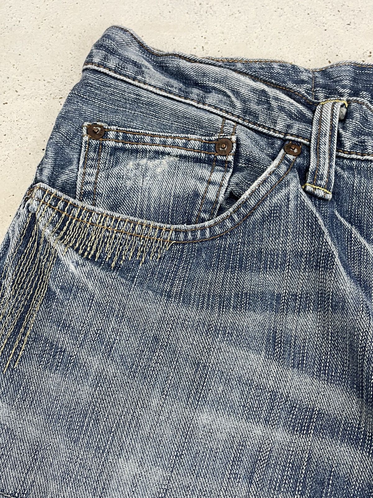 Edwin Edwin XV Vintage Distressed Denim (AE19) Size US 33 - 12 Thumbnail