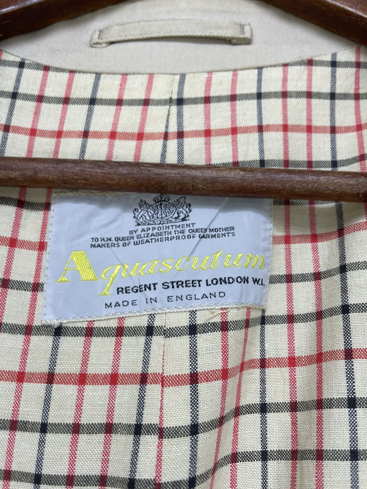 Aquascutum × Designer × Other 💥Aquascutum Trench Coat Checked Lining Jacket Size US M / EU 48-50 / 2 - 5 Thumbnail