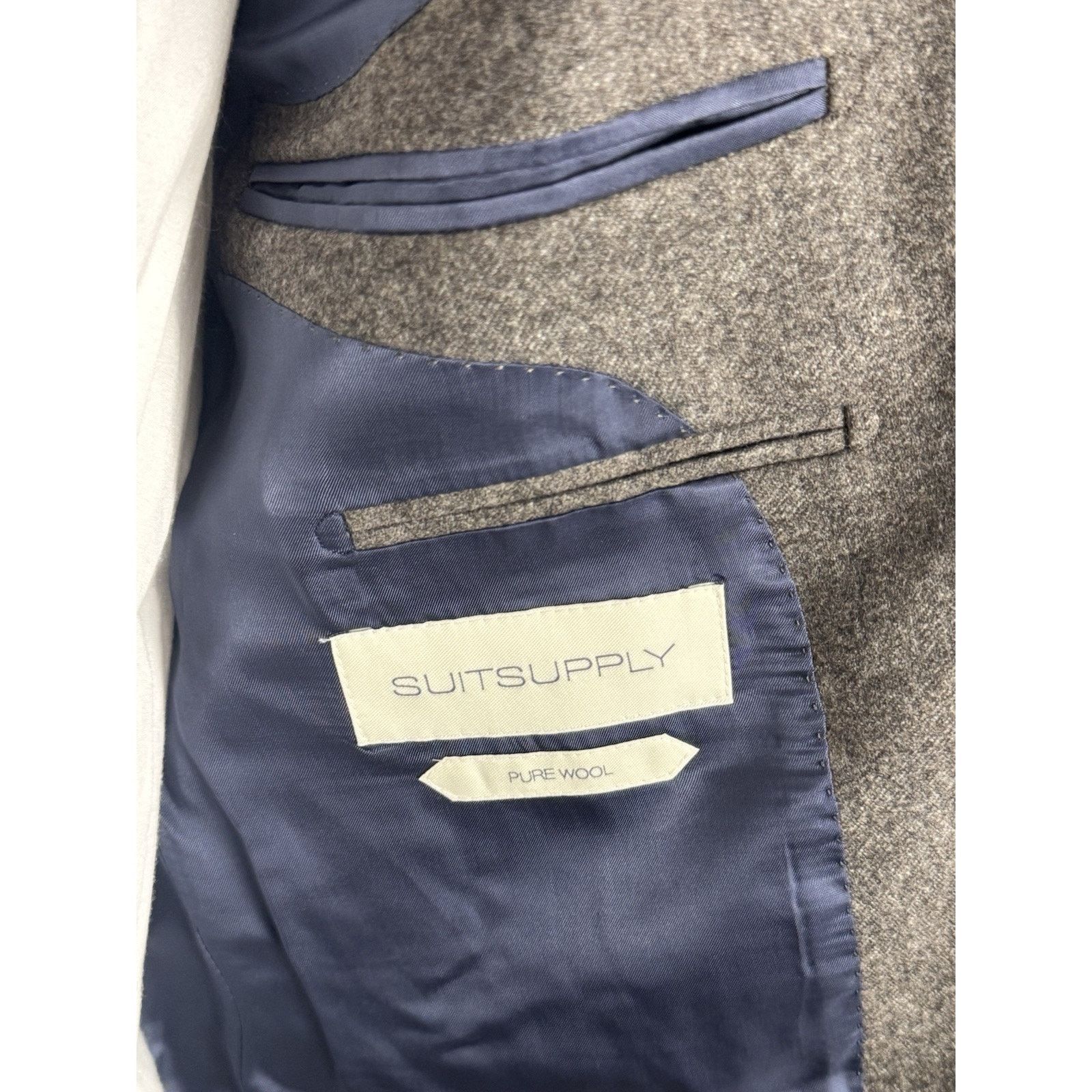Suitsupply Suitsupply Brown VBC Flannel Sport Jacket Lazio Slim 44 US Size 44R - 6 Thumbnail