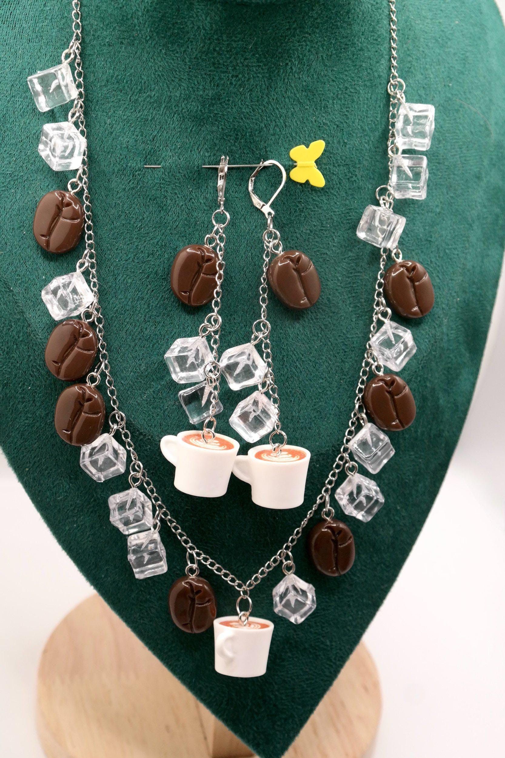 Handmade Coffee Coffee Coffee Necklace & Earrings Size ONE SIZE - 4 Thumbnail