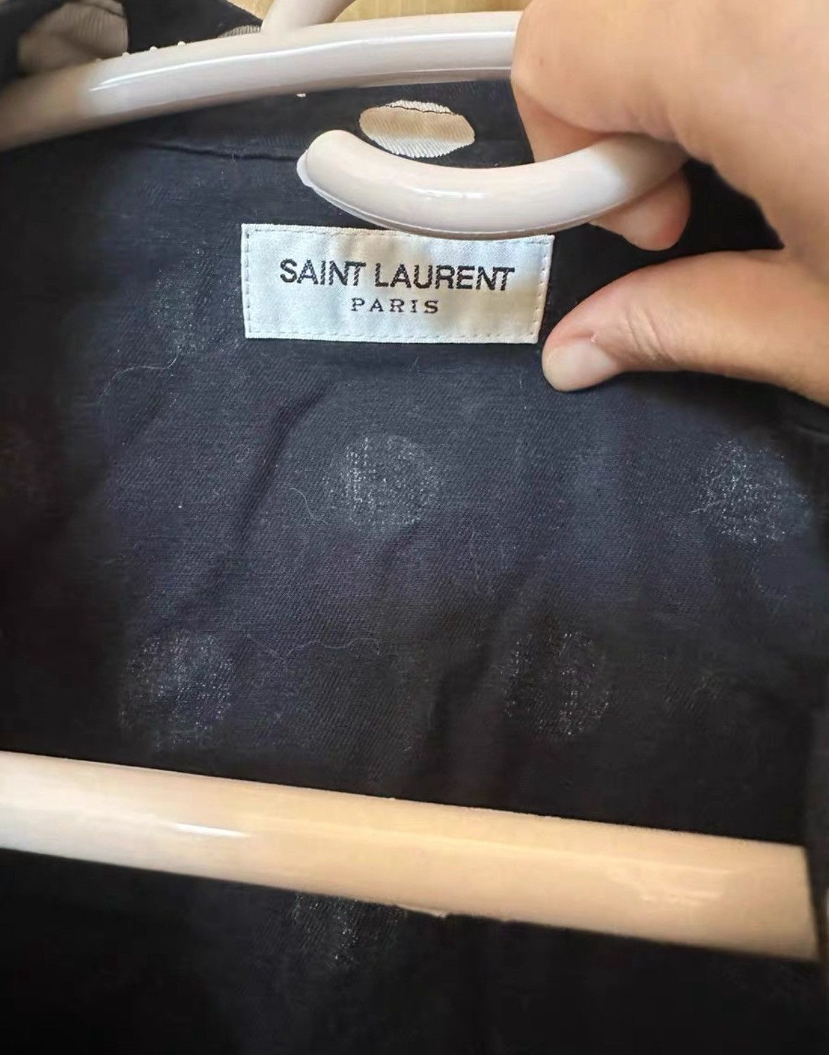 Saint Laurent Paris × Yves Saint Laurent Saint Laurent size M Slp Polka Dot Shirt Size 38R - 2 Thumbnail
