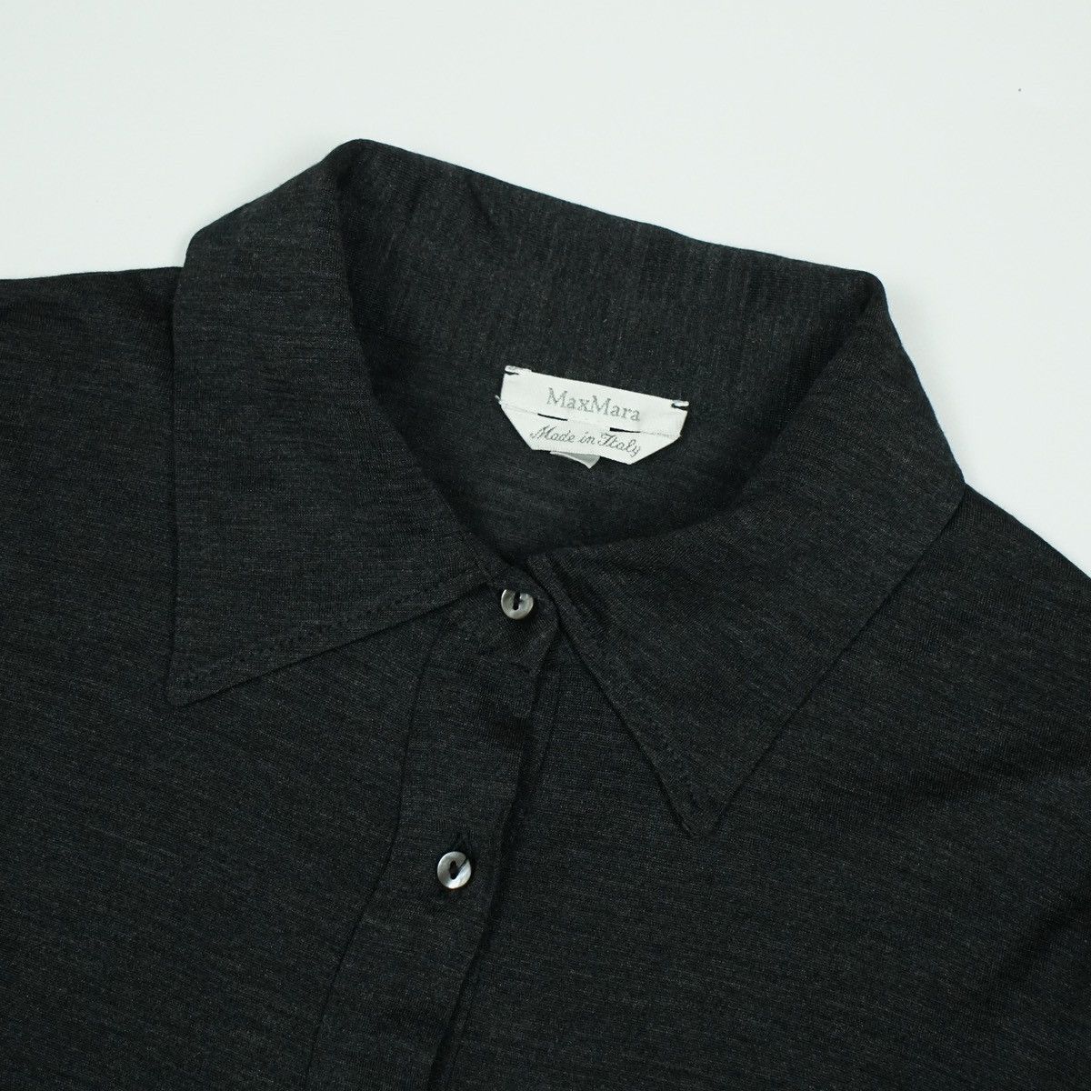 Max Mara *NoTariff Max Mara 3/4 Sleeve Collared Shirt Size L / US 10 / IT 46 - 4 Thumbnail