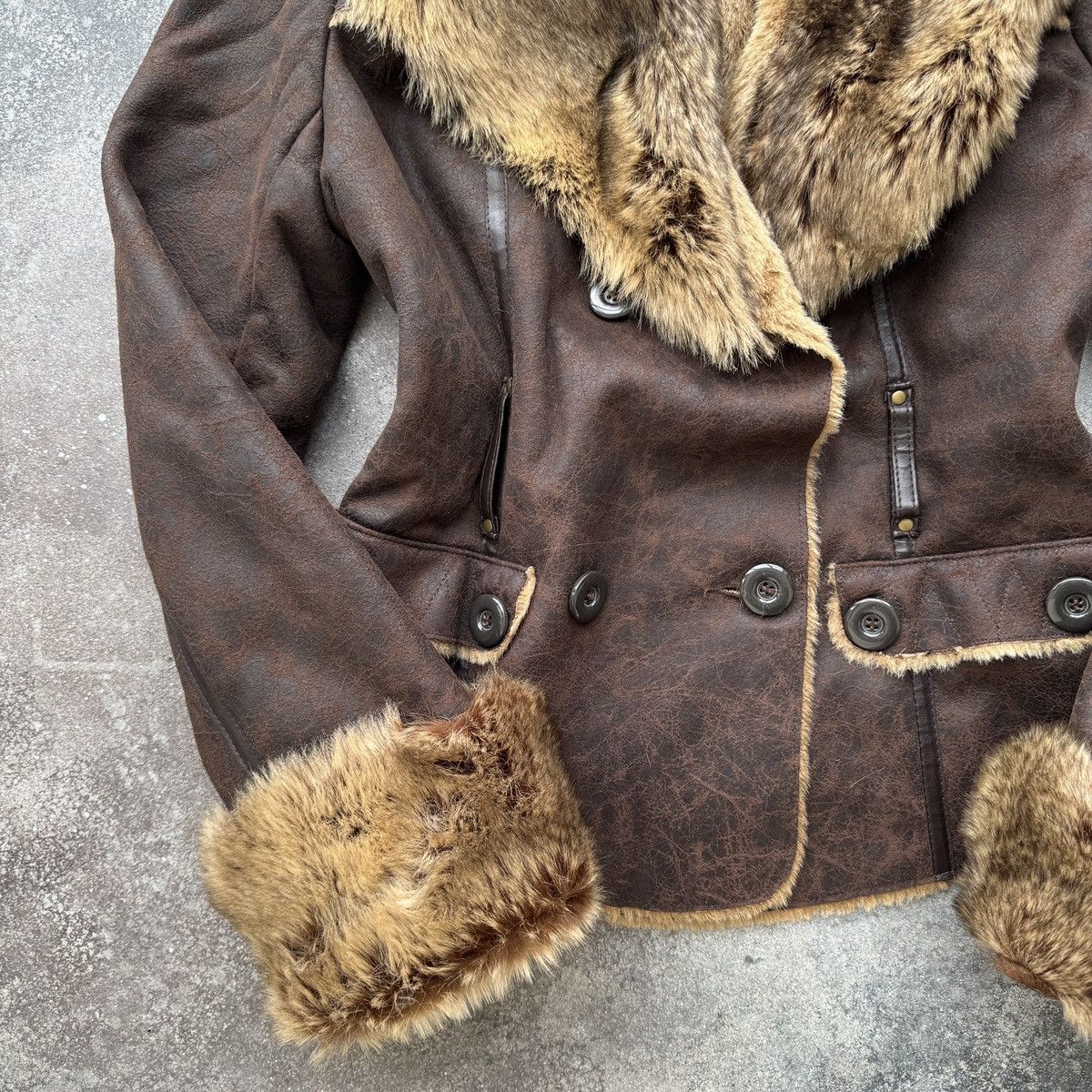 Hysteric Glamour Orsay Y2K Boho Vintage Faux Fur Sheepskin Style Coat Jacket Size M / US 6-8 / IT 42-44 - 7 Thumbnail