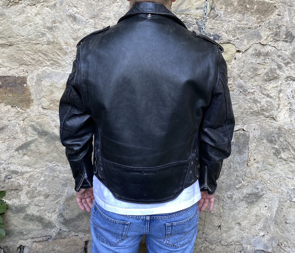 Schott Vintage 60s Perfecto Leather Biker Jacket Size US L / EU 52-54 / 3 - 7 Thumbnail