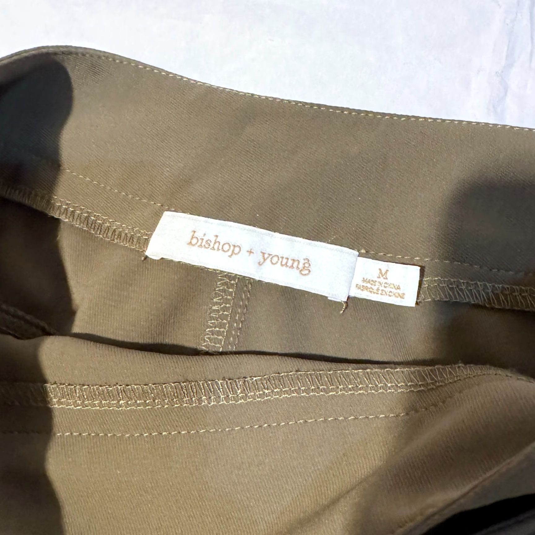 Vintage Bishop + Young Skirt Military Army Green Side Snap Pockets Mini Medium Size 32" / US 10 / IT 46 - 2 Thumbnail