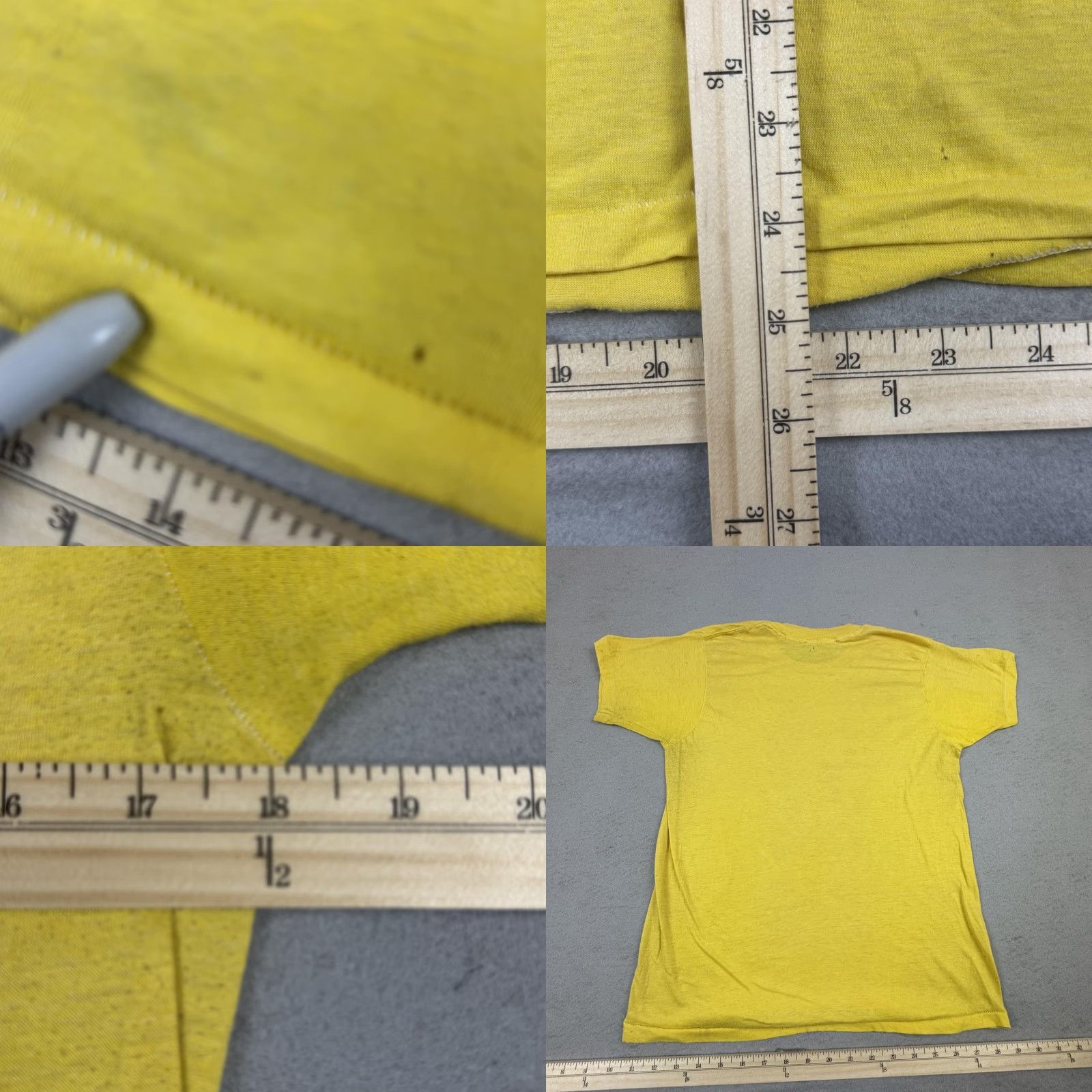 Vintage VINTAGE Screen Stars The Caribbean Map Shirt Mens Small Yellow Single Stitch 70s Graphic Tee Travel Island Map 1977 Mens Small Size US S / EU 44-46 / 1 - 8 Thumbnail