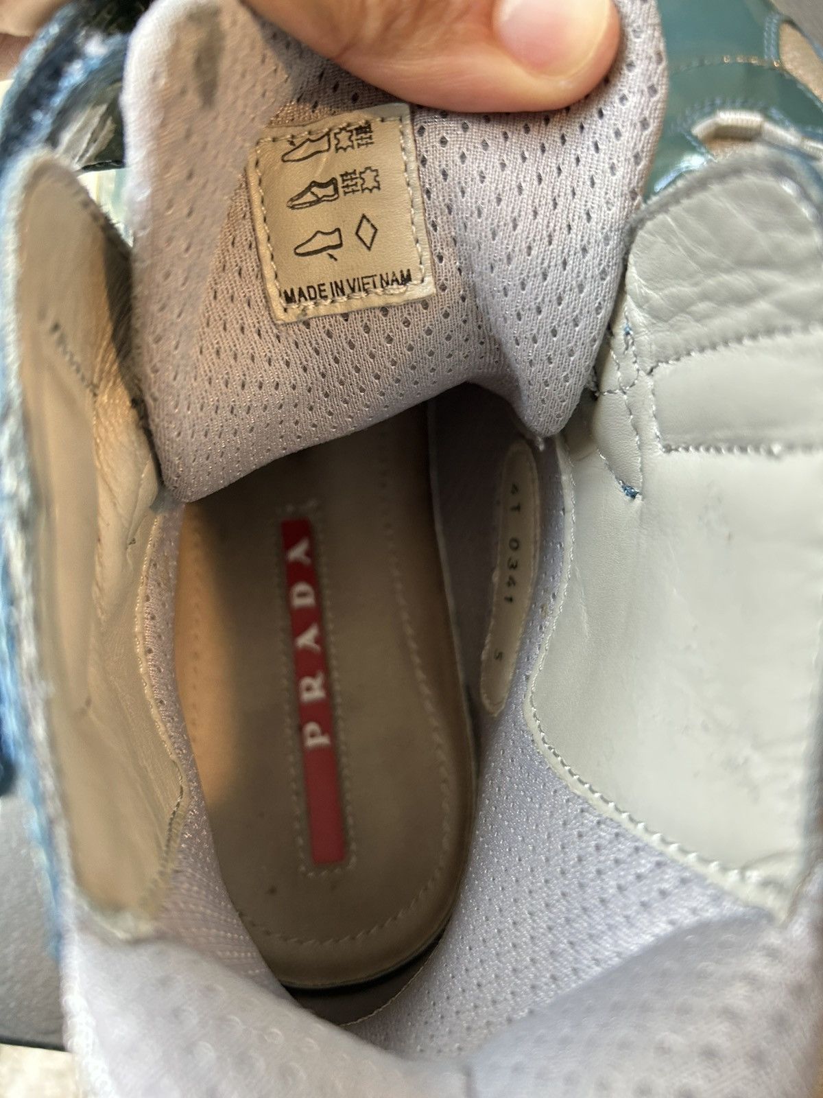 Prada Prada Americas Cup High Blue Lagoon/Silver Size US 7 / EU 40 - 6 Thumbnail