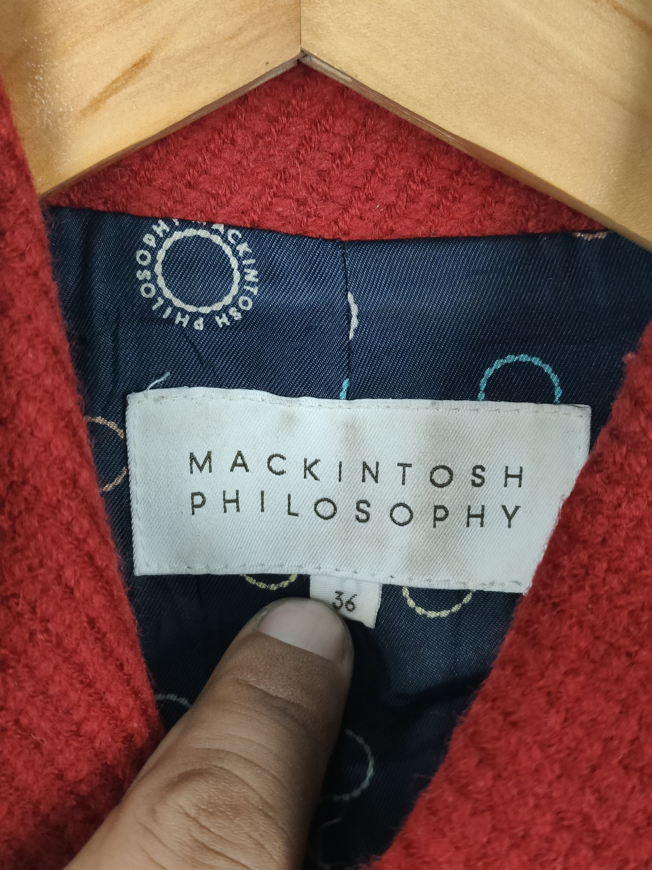 Mackintosh Mackintosh red wool blend coat for women Size S / US 4 / IT 40 - 3 Thumbnail