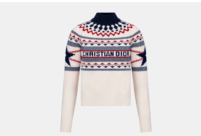 Dior o1w1db10425 144S60B Stand Collar Sweater in Multicolor Size XL / US 12-14 / IT 48-50 - 1 Thumbnail