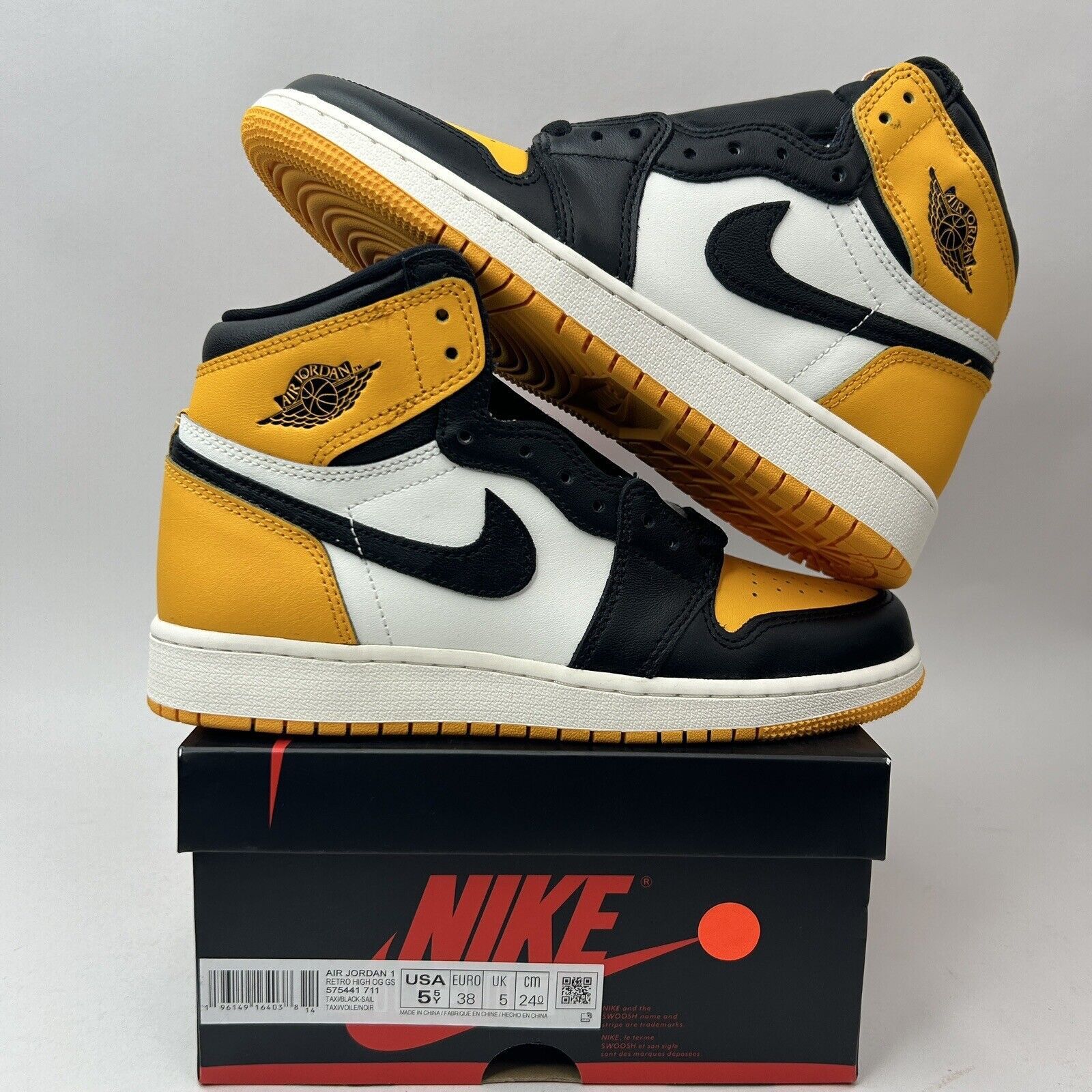 Nike Air Jordan Retro High OG GS “Yellow Toe/Taxi” 2023