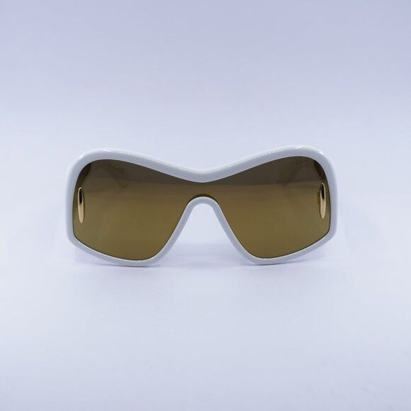 Loewe Loewe LW40131I 25G Sunglasses White Shield Frame, Brown Size ONE SIZE - 2 Thumbnail