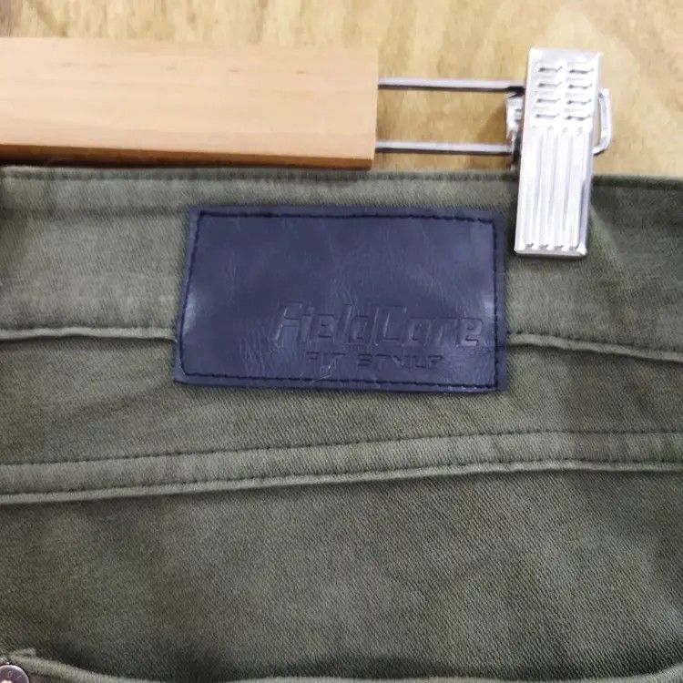 Japanese Brand FIELD CORE STRECTH GREEN CARGO PANTS Size US 32 / EU 48 - 10 Thumbnail