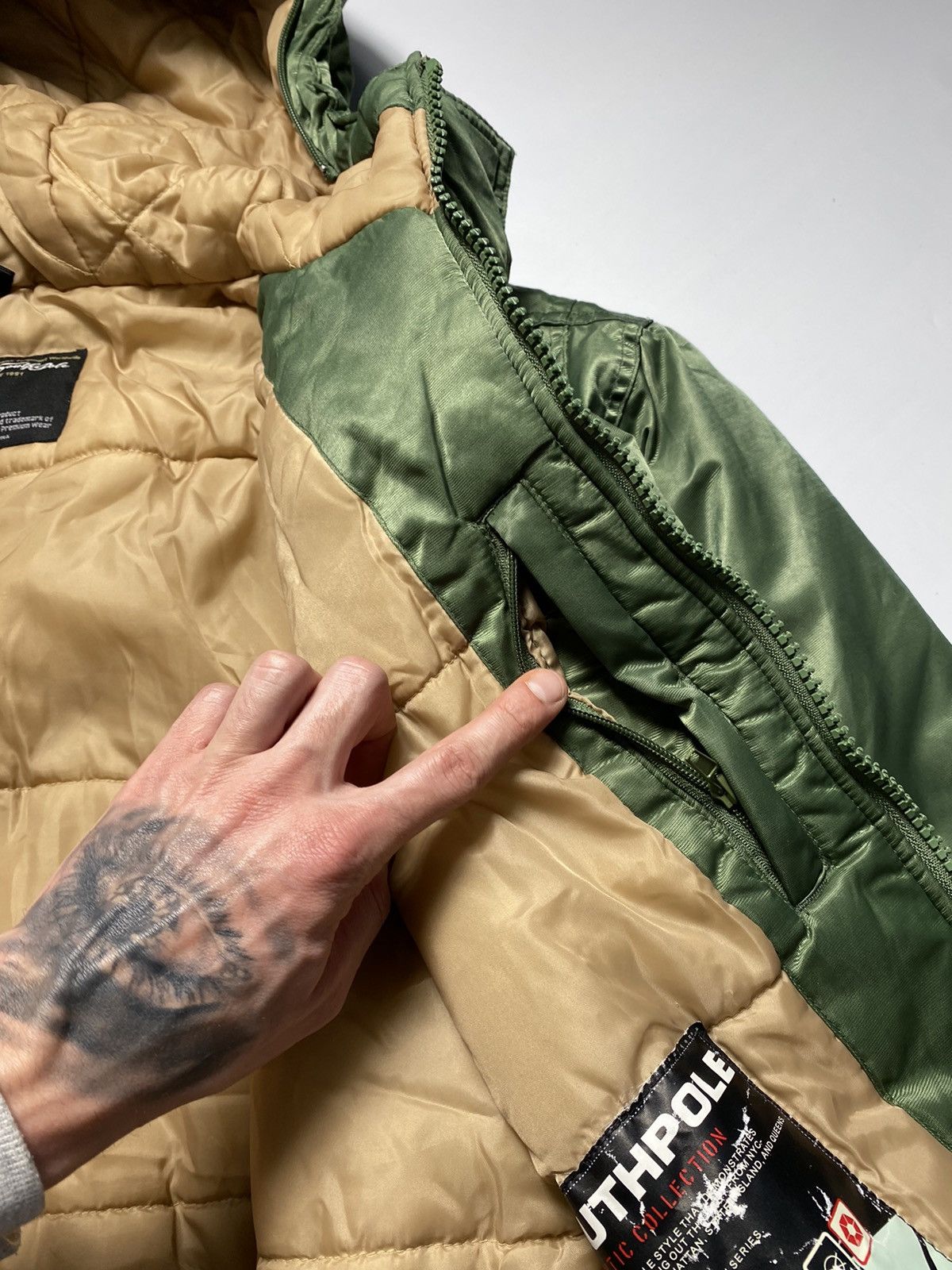 Rare Southpole N-2B Parka Bomber Jacket Flying millitary