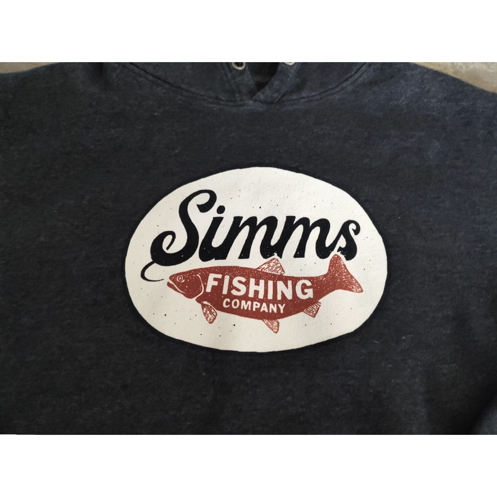 Vintage SIMMS Trout Wander Hoodie Men’s Charcoal Gray Size Small *No Drawstrings* Hiking Mens Size US S / EU 44-46 / 1 - 2 Thumbnail